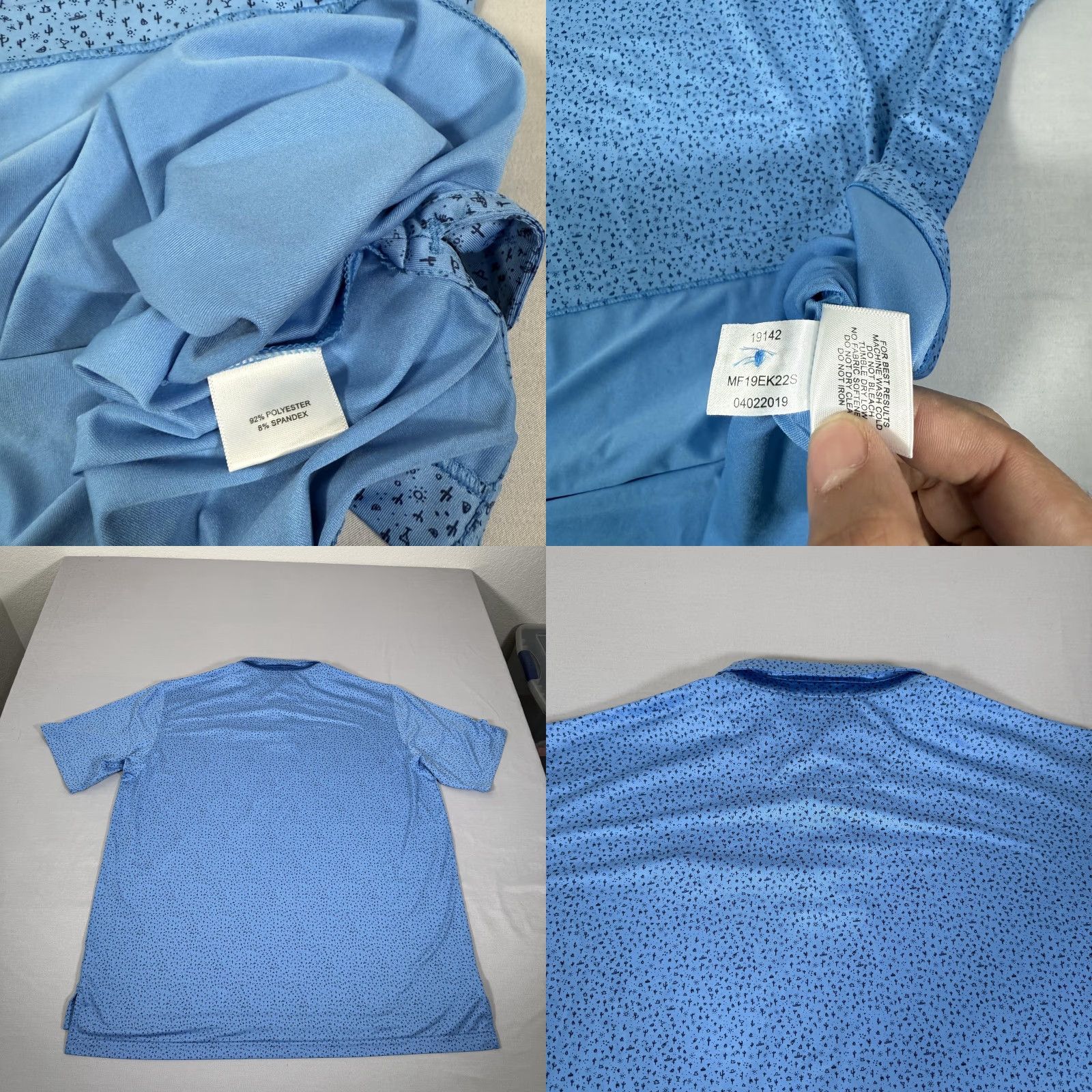 Peter Millar Peter Millar Polo Shirt Mens 2XL Blue Summer Comfort Cactus Print Golf Desert Size US XXL / EU 58 / 5 - 8 Thumbnail
