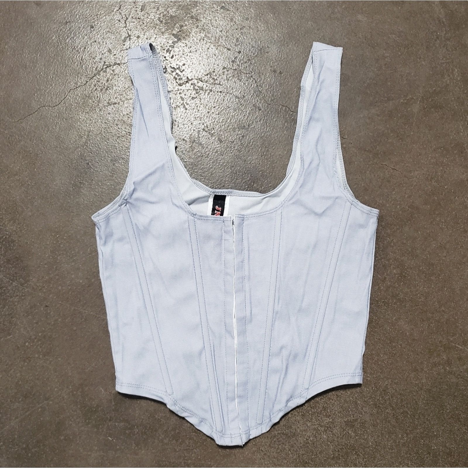 Other Light Blue | JNK | Frontal Closure Cropped Tank Size L / US 10 / IT 46 - 1 Thumbnail
