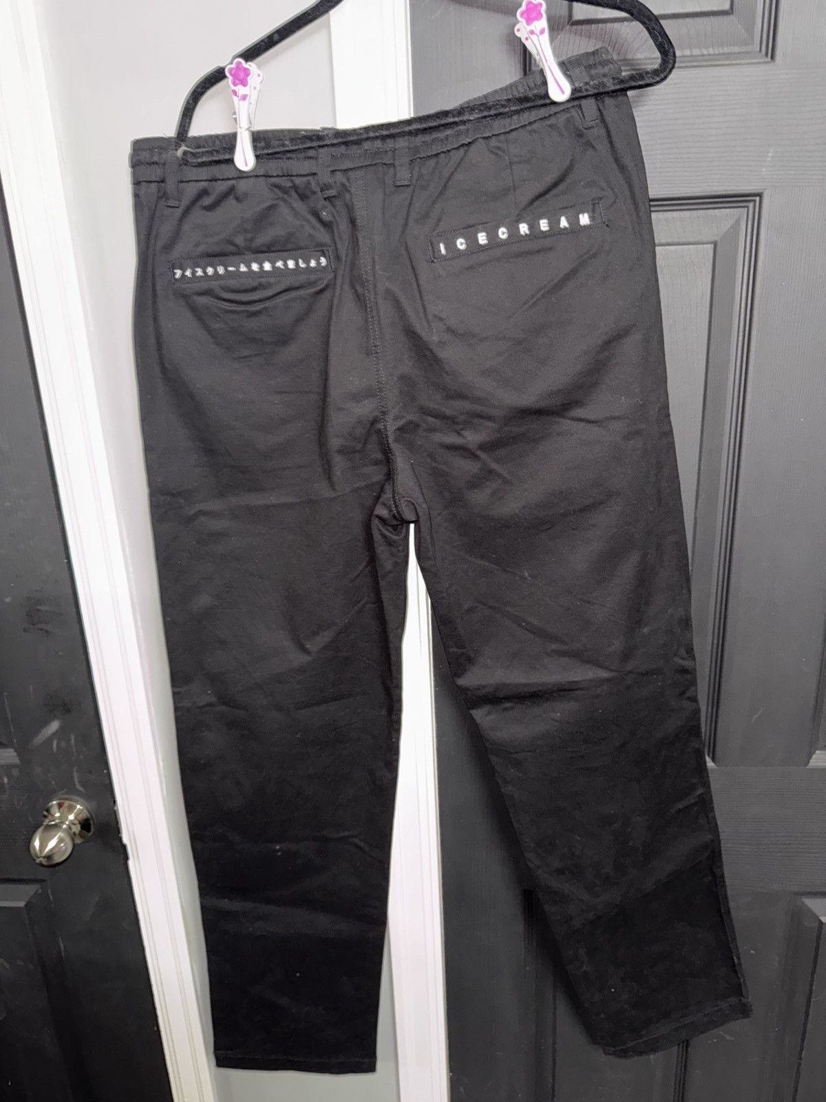 Icecream Ice Cream ‘Prep Flat Front Twill Drawstring’ Black Pants Size US 38 / EU 54 - 2 Thumbnail