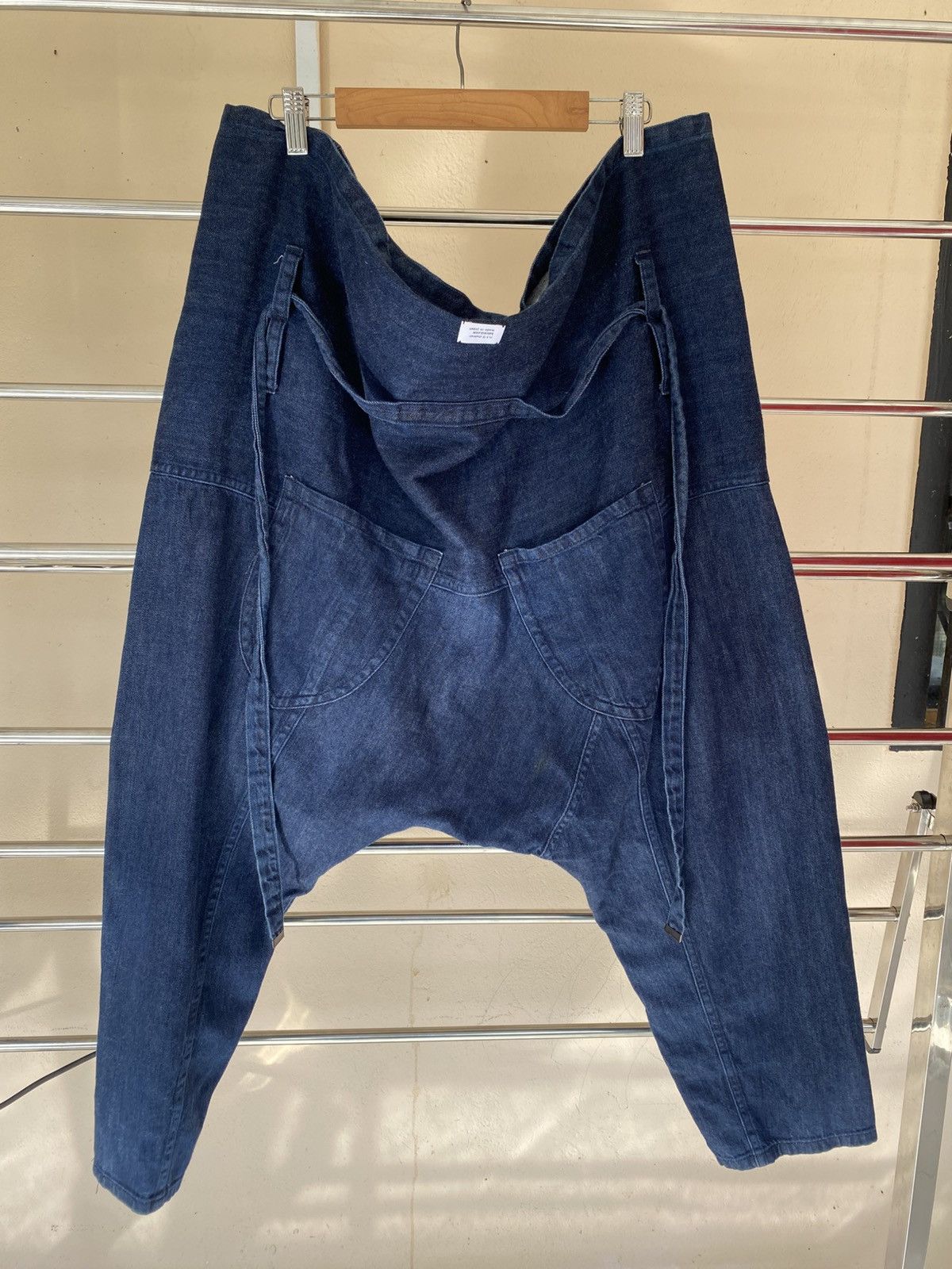 HATRA Hatroid Hatra Dropcrotch Cropped Indigo Drawstring Pant Size US 31 - 2 Thumbnail