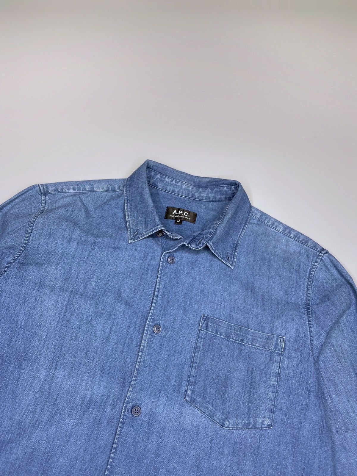 A.P.C. × Japanese Brand × Vintage A.P.C. Denim Shirt Size US M / EU 48-50 / 2 - 3 Thumbnail