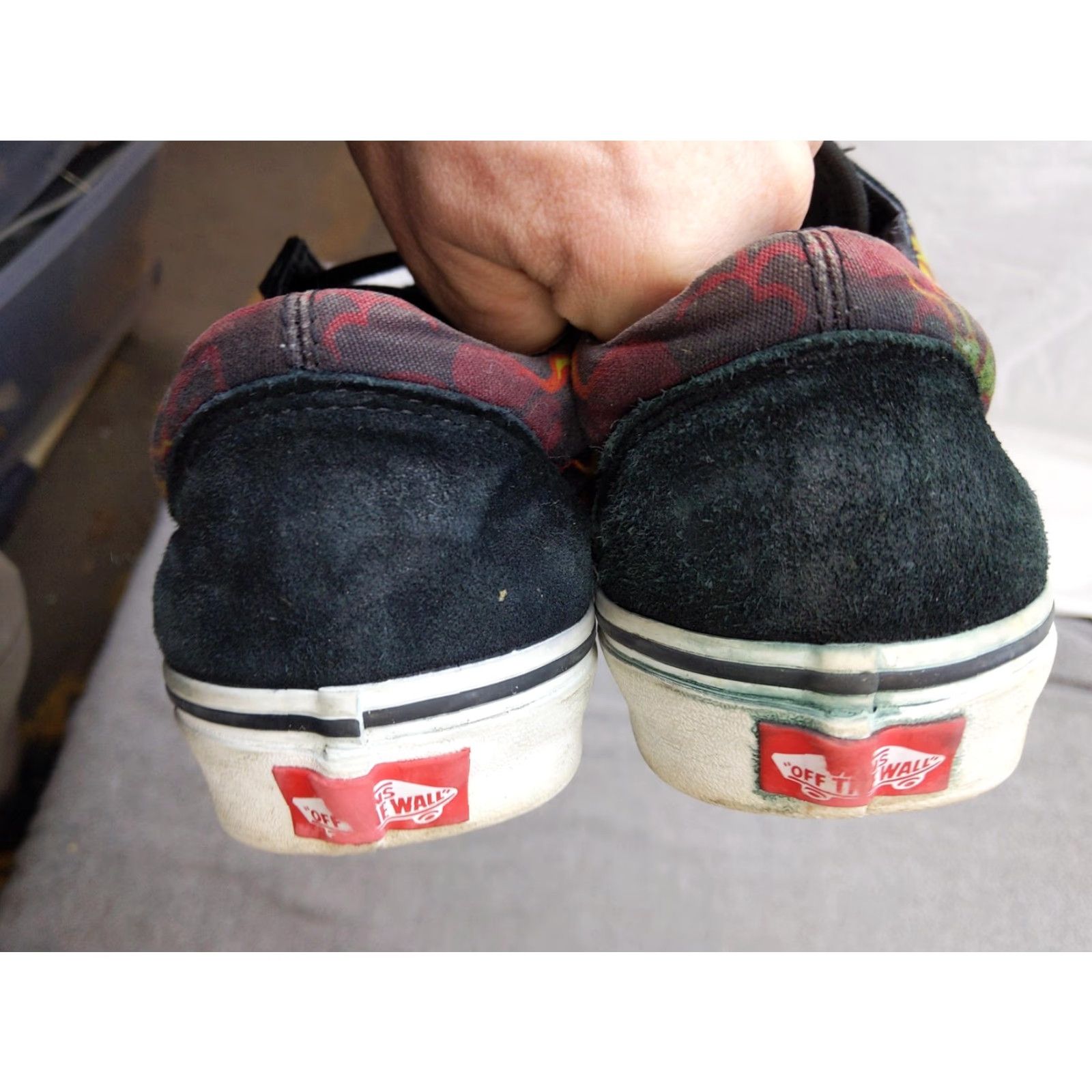 Vans Vans Flame Skull Shoes Mens 9 Black Suede Low Top Skate Sneakers Womens 10.5 EU 42 UK 8 Colorblock Pattern Nike? Size M / US 6-8 / IT 42-44 - 6 Thumbnail