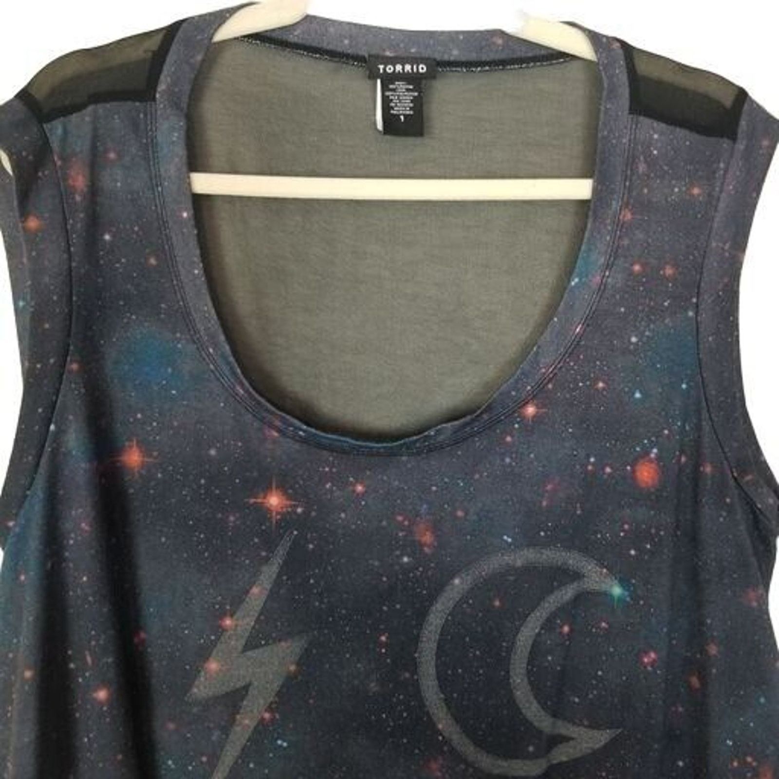 Torrid Torrid Womens Galaxy Print Graphic Tee Tank Sz 1X Celestial Size XL / US 12-14 / IT 48-50 - 3 Thumbnail