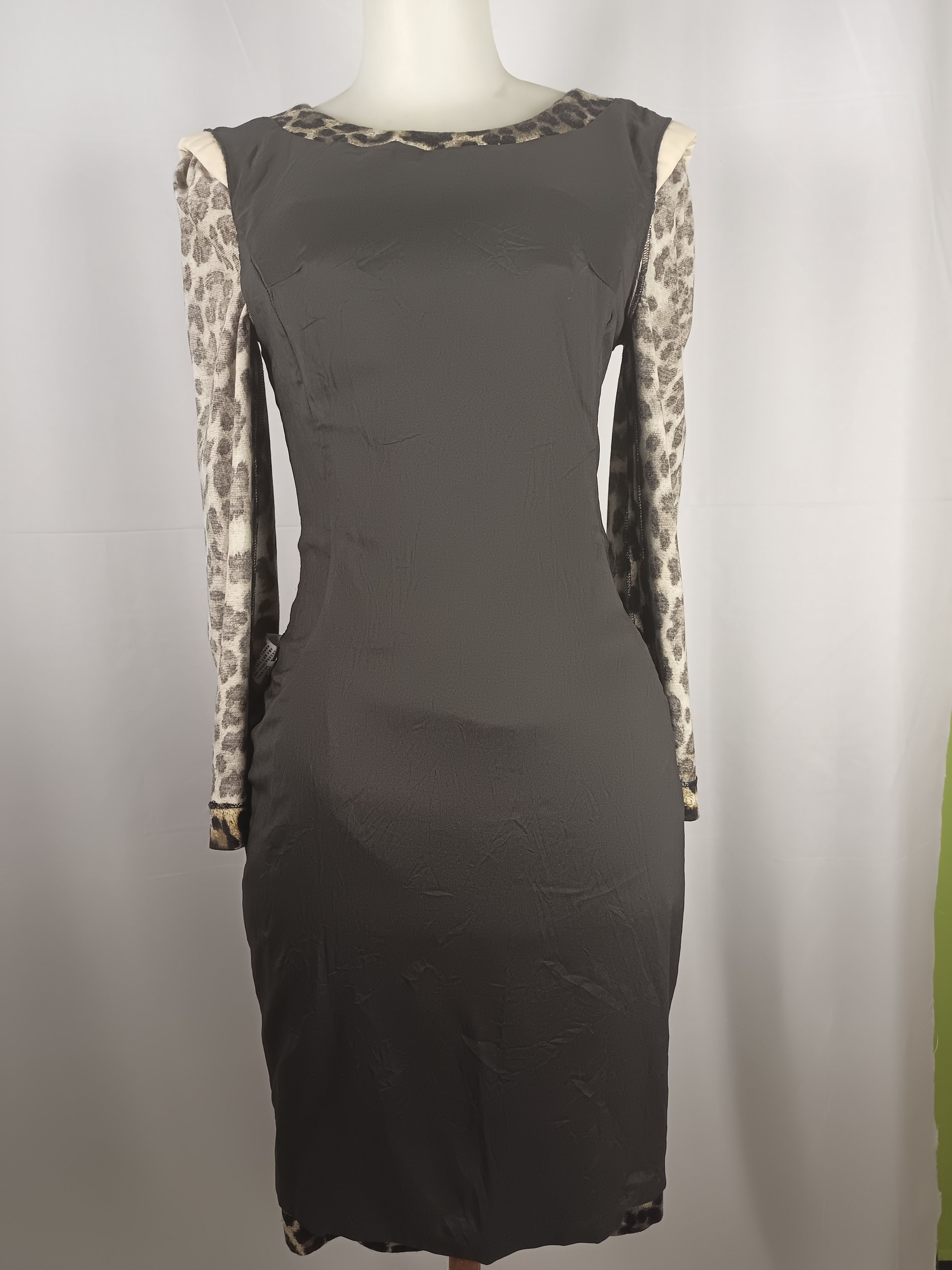 Vintage Anivee f. Women's Dress Leopard Print Back Zipper Bodycon Size S / US 4 / IT 40 - 11 Thumbnail