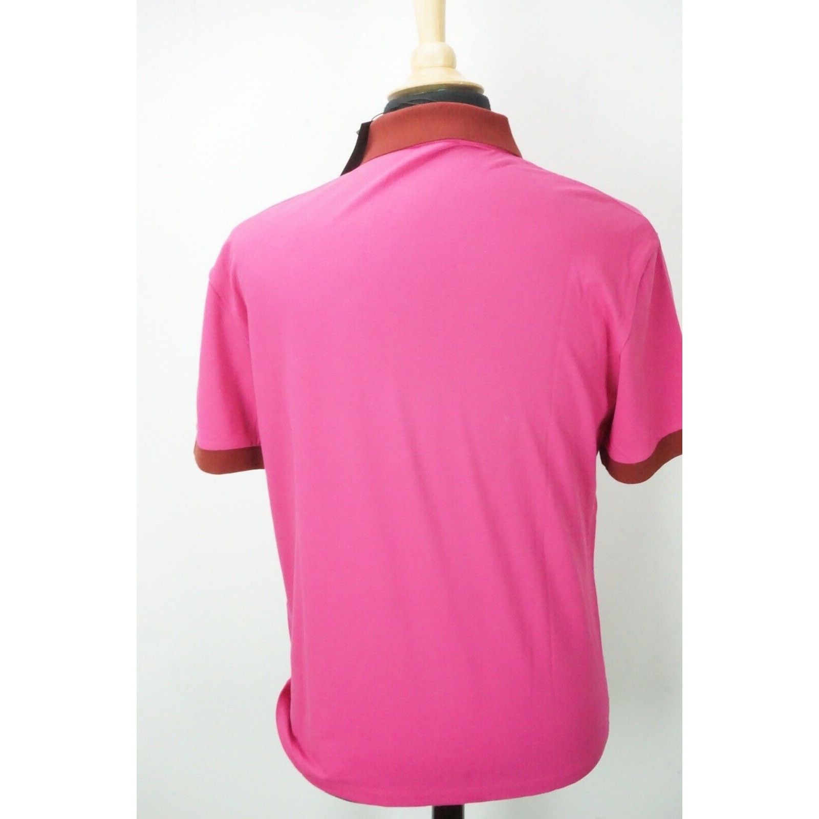 Giorgio Armani Giorgio Armani Black Label Pink Contrast 100% Cotton Polo Sh Size US M / EU 48-50 / 2 - 3 Thumbnail