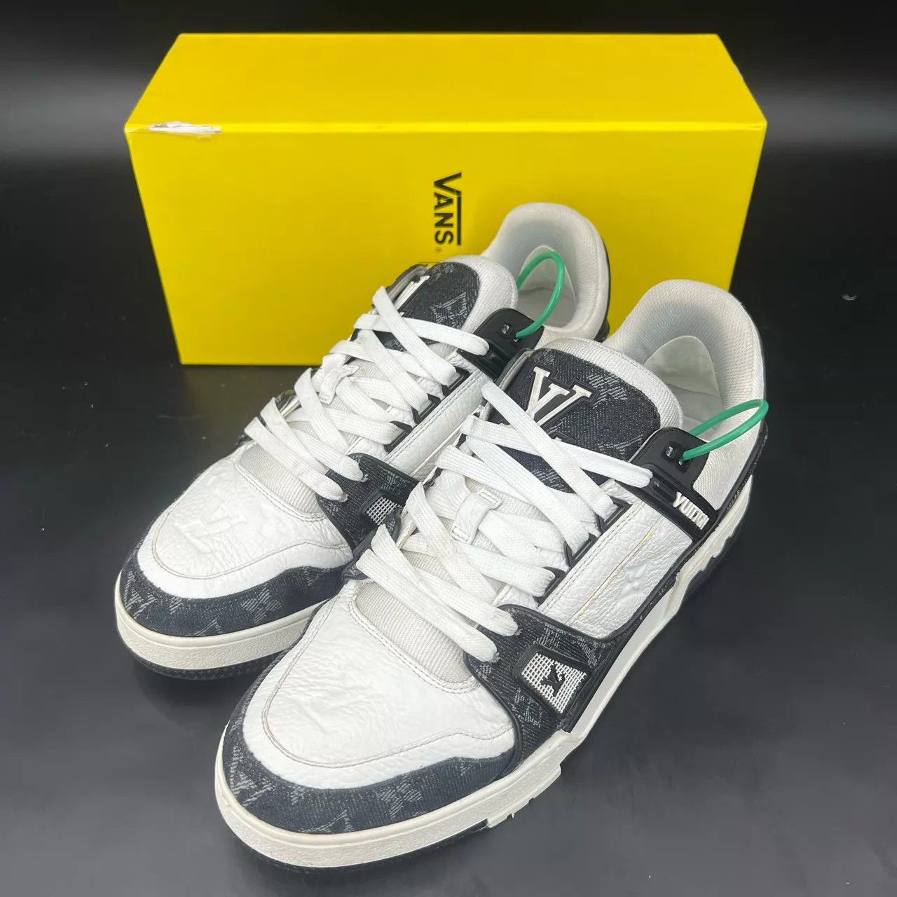 Louis Vuitton LV Trainer Black & White Denim 7.5 Men's Size US 7.5 / EU 40-41 - 1 Thumbnail