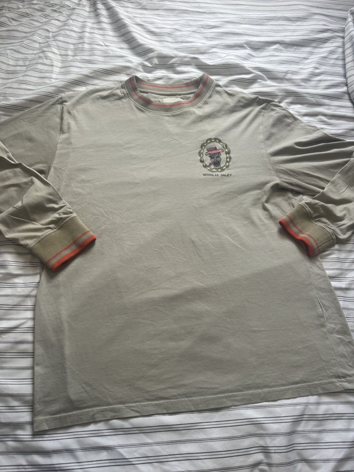 Nicholas Daley Nicholas Daley Graphic Long Sleeve Shirt Olive Green Large Size US L / EU 52-54 / 3 - 2 Thumbnail