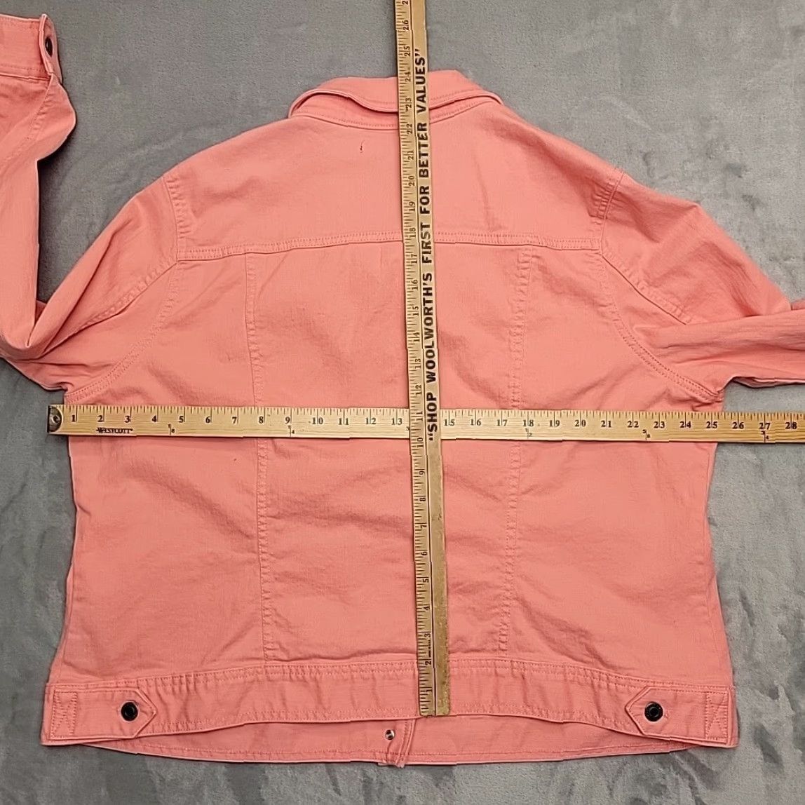 Denime VINTAGE Relativity Jacket Womens 3X Pink Denim Jean Long Sleeve Classic Trucker Size XXL / US 16-18 / IT 52-54 - 5 Thumbnail