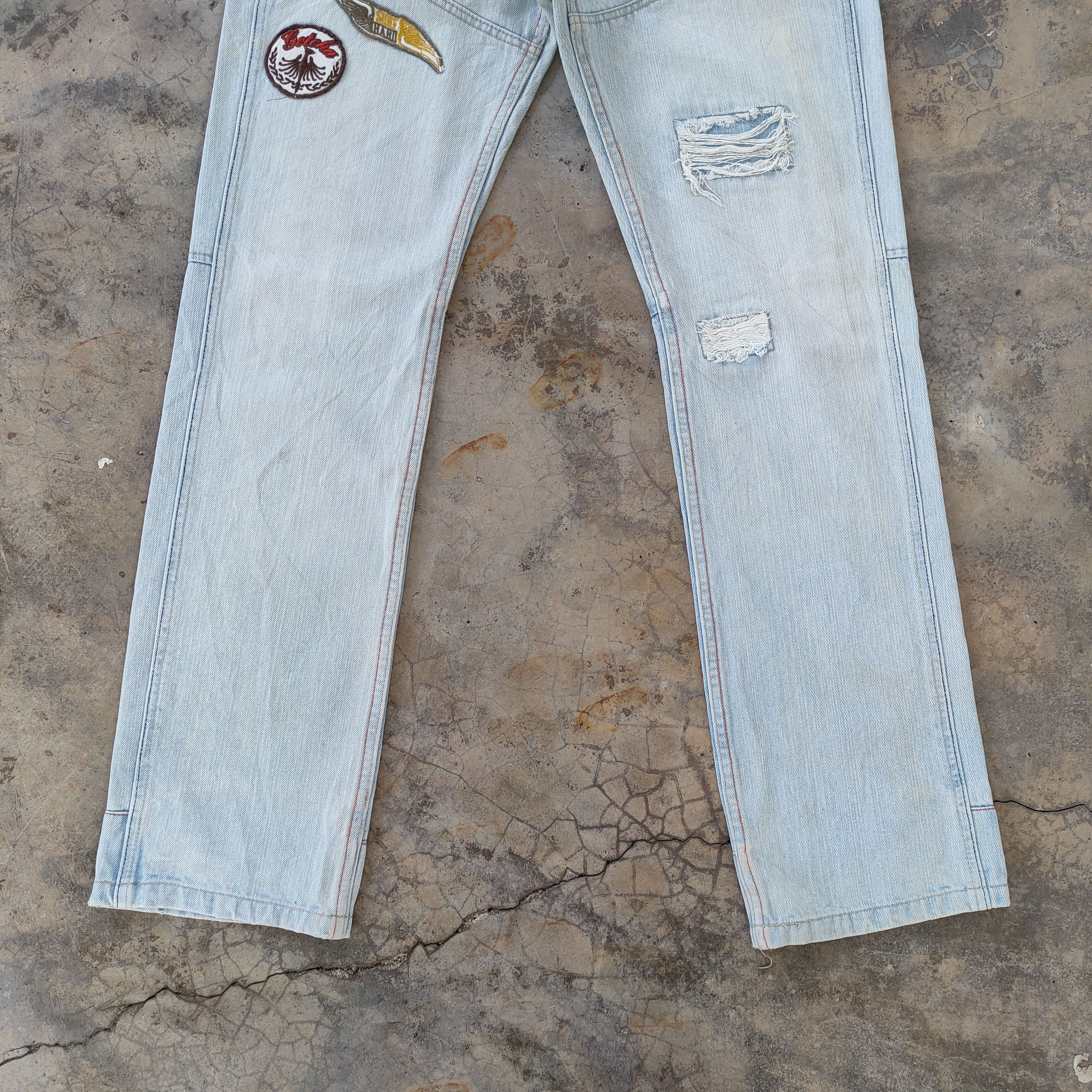 Vintage Gotcha patch light blue jeans pants