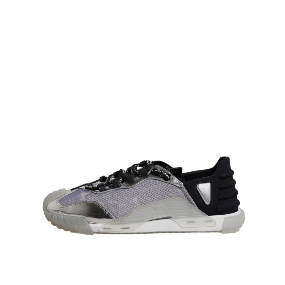 Dolce & Gabbana Dolce & Gabbana Silver Black Nylon NS1 Low Top Sneakers Shoe Size US 8.5 / EU 41-42 - 6 Thumbnail