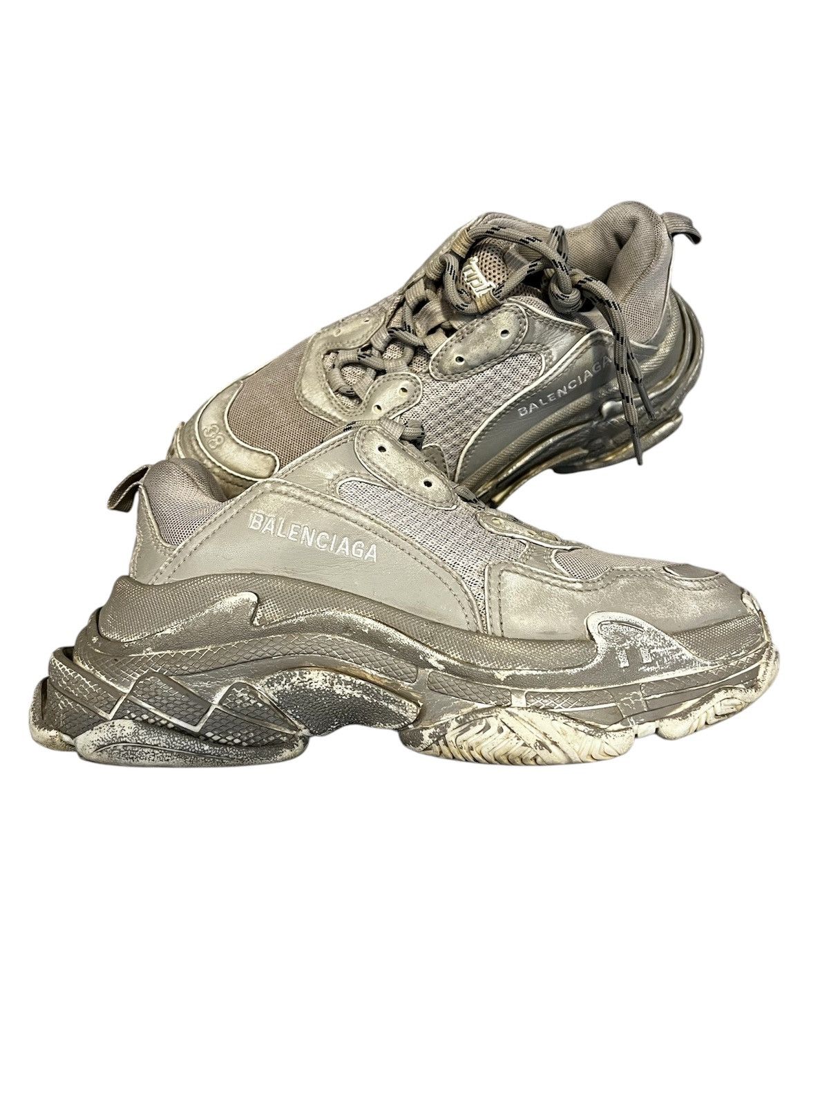 Balenciaga Balenciaga Triple S Mesh and Distressed Leather Size US 8 / IT 38 - 2 Thumbnail
