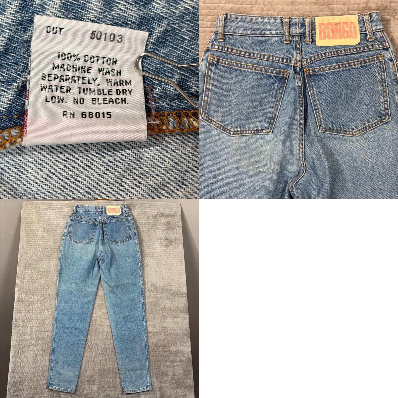 Vintage VINTAGE Bongo Jeans Womens Jeans High Rise Light Wash 28 in 30 in Inseam Made USA Womens Mens? Size 28" / US 6 / IT 42 - 8 Thumbnail