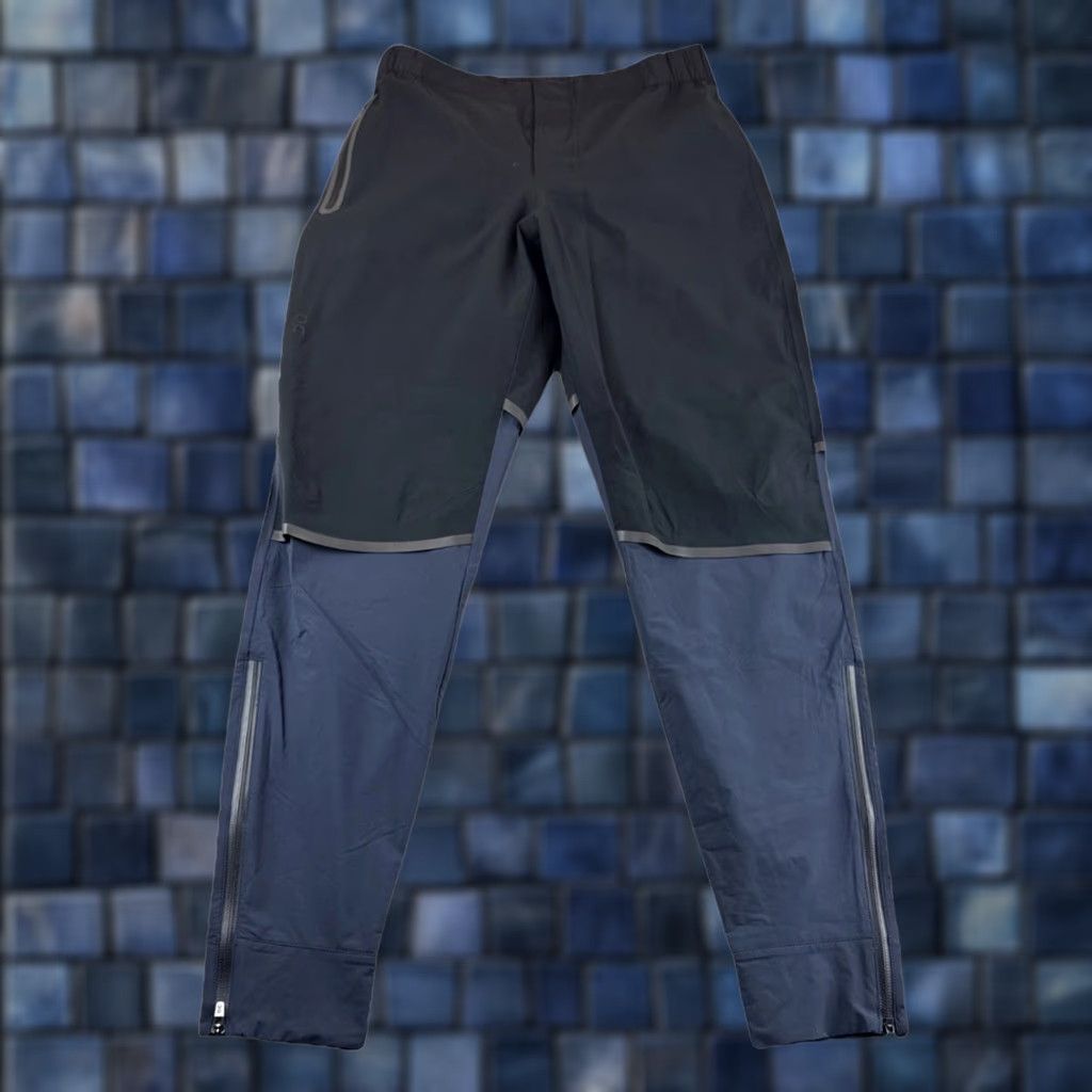 Vintage On Running Waterproof Pants Mens S Joggers Blue Black Ankle Zip Size US 29 - 1 Thumbnail