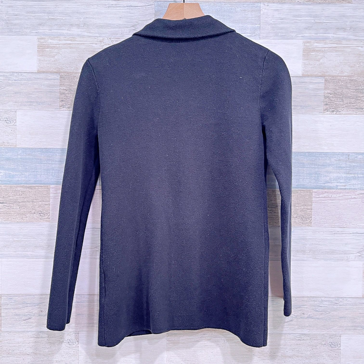 J.Crew J CREW Sweater Blazer Coat Black Button Up Slim Cotton XS Size XS / US 0-2 / IT 36-38 - 3 Thumbnail