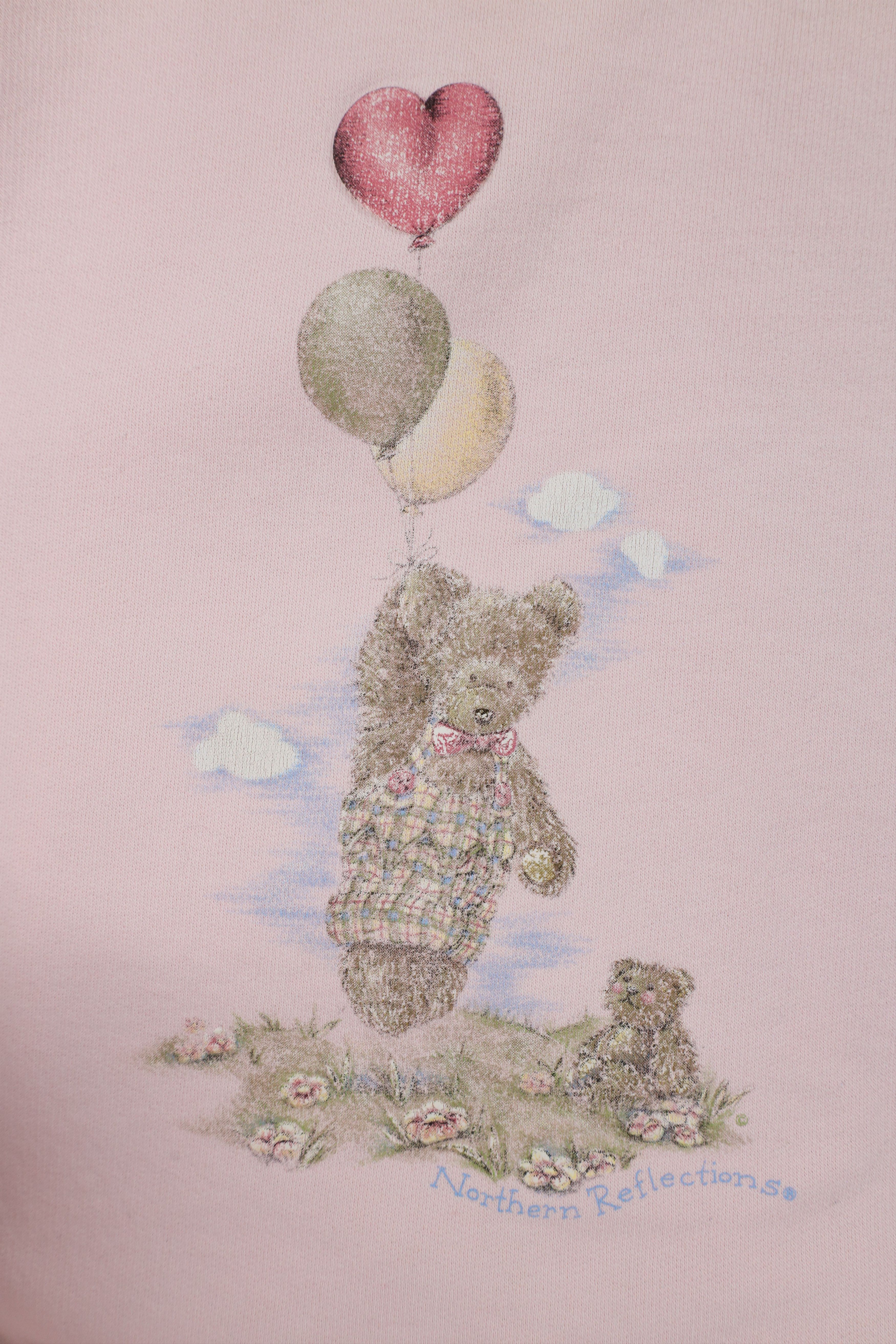 Vintage Vintage 90s Streetwear Balloon Teddy Bear Sweatshirt Size L / US 10 / IT 46 - 4 Thumbnail