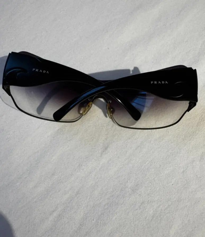 Prada Prada Sunglasses Ski Logo Sport Shield Mask Vintage EX0256 Size ONE SIZE - 4 Thumbnail