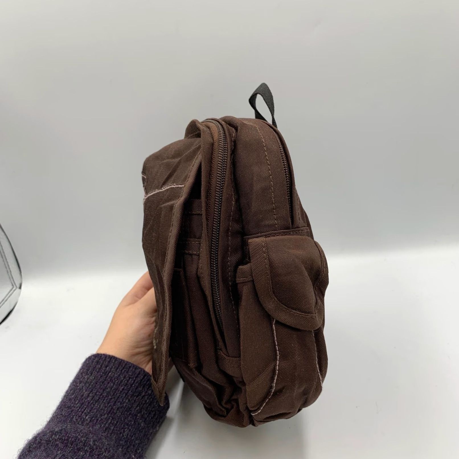 Eddie Bauer Eddie Bauer Travel Bag Brown Nylon Adjustable Crossbody Straps Mini Weekend Bag Unisex Adults 100% Nylon Travel Bag Brown Size ONE SIZE - 2 Thumbnail