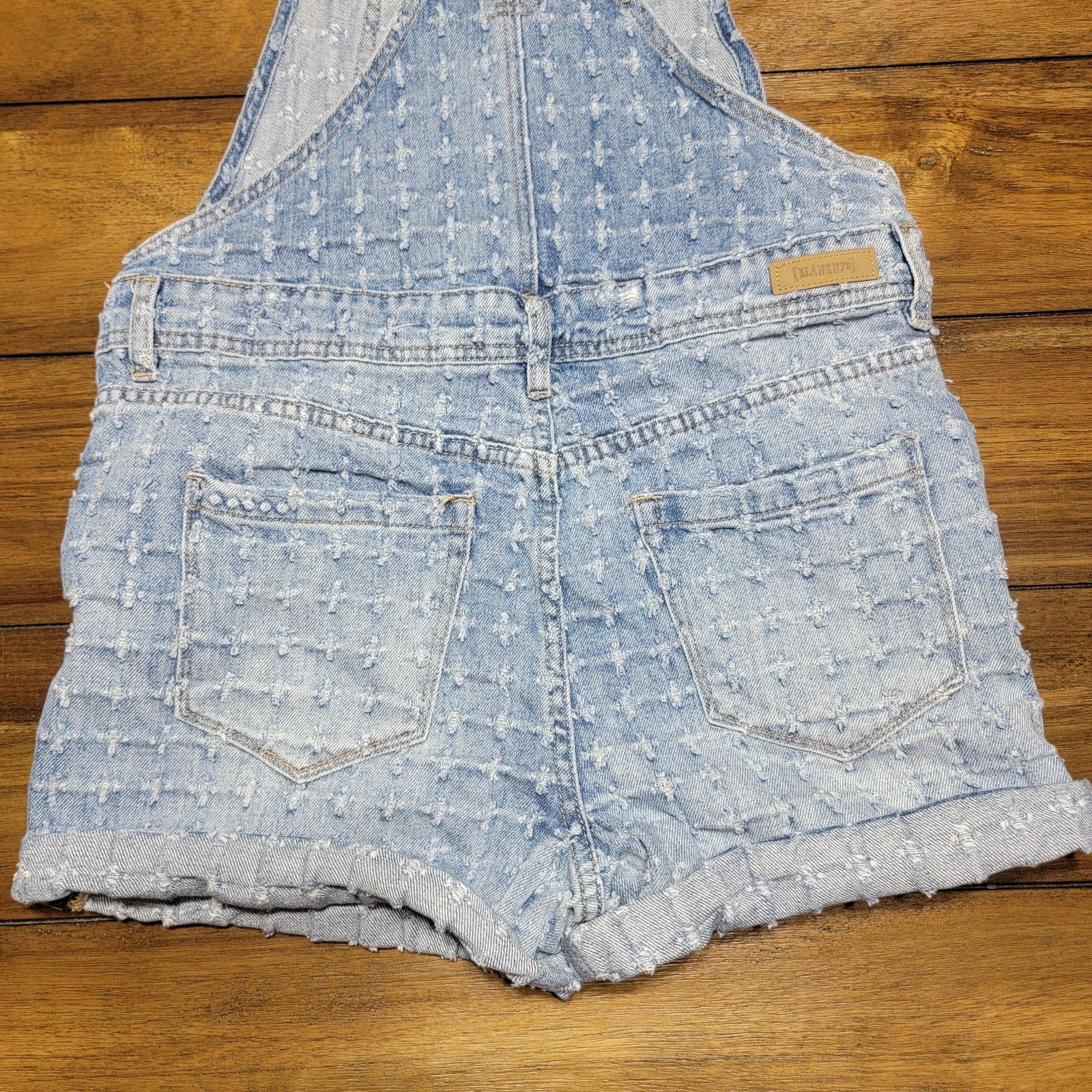 BLANKNYC Blank NYC Textured Denim Shortalls - Size 27 Size 33" - 6 Thumbnail