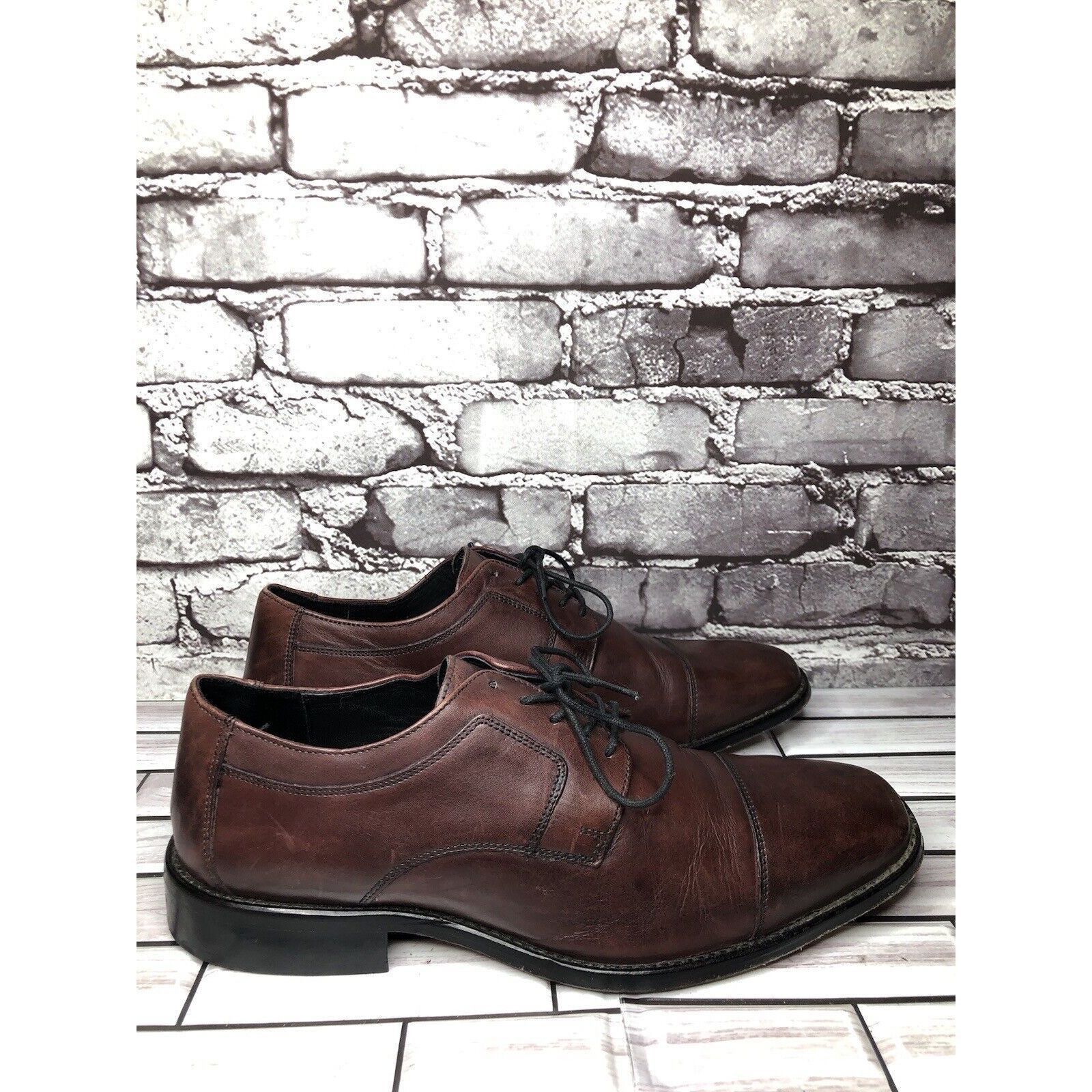 Johnston & Murphy J. Murphy Johnston & Murphy Burgundy Leather Oxfords Dress S Size US 10.5 / EU 43-44 - 14 Thumbnail