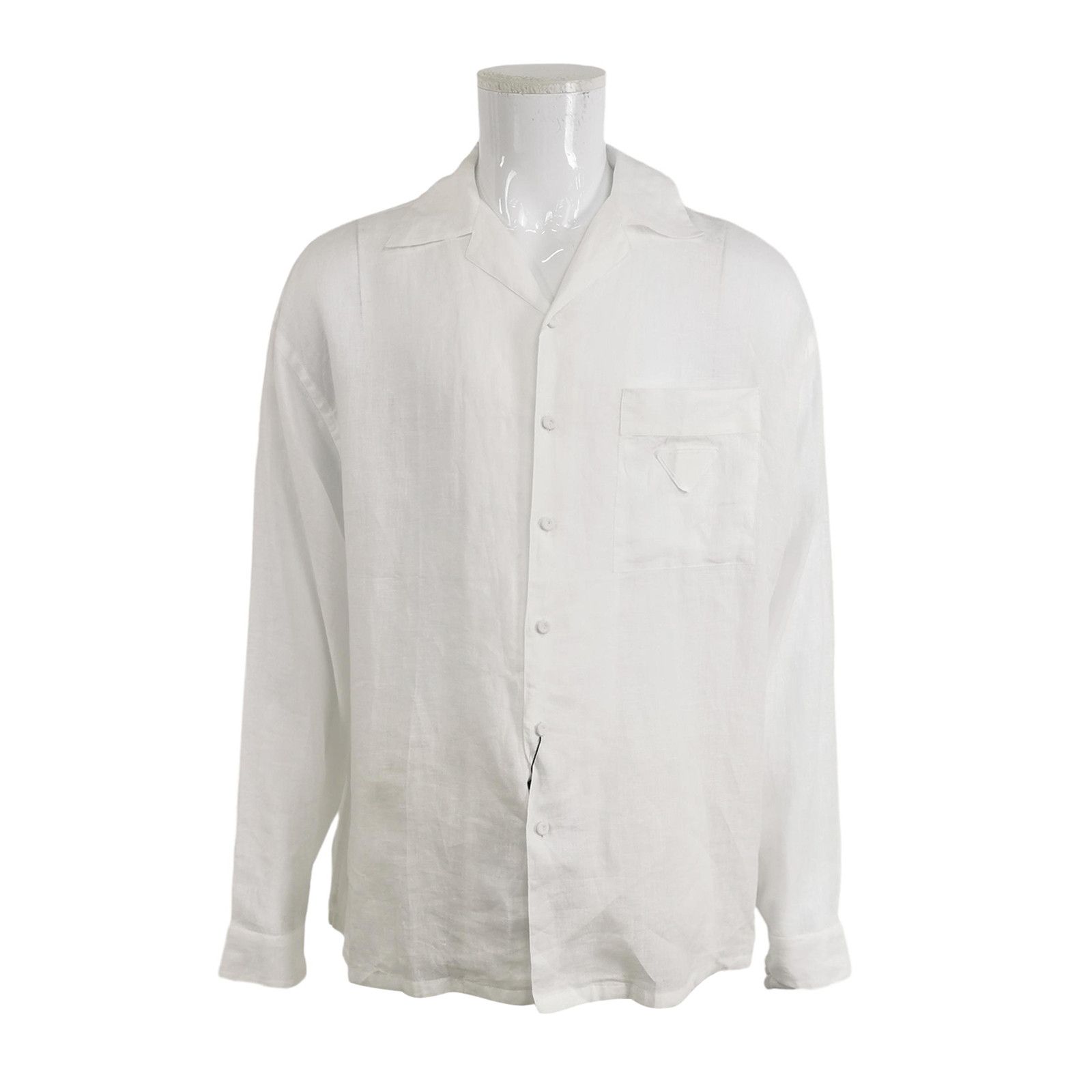 Prada Prada Linen Button Up Shirt Size L Size US L / EU 52-54 / 3 - 1 Thumbnail