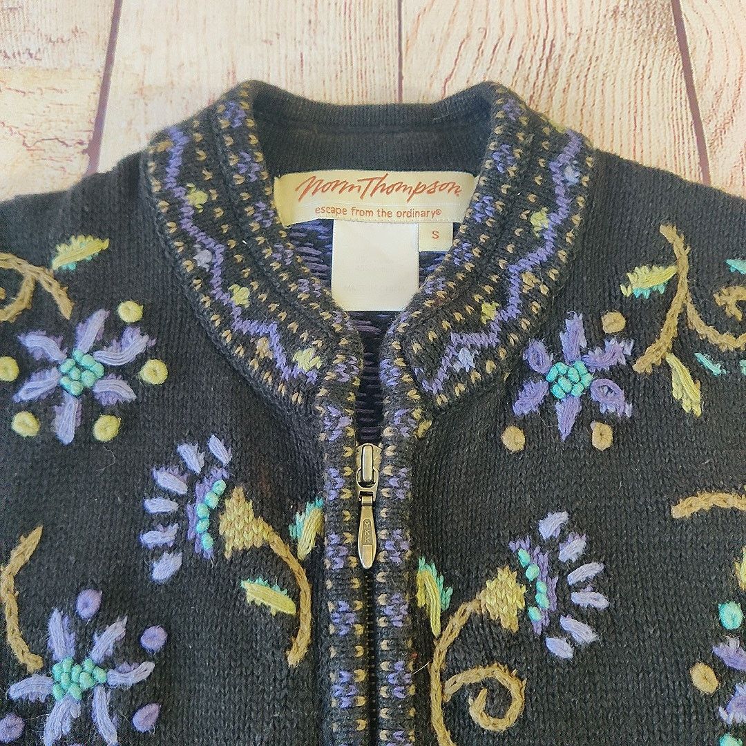 Vintage Norm Thompson zip sweater vest sz S Size S / US 4 / IT 40 - 6 Thumbnail