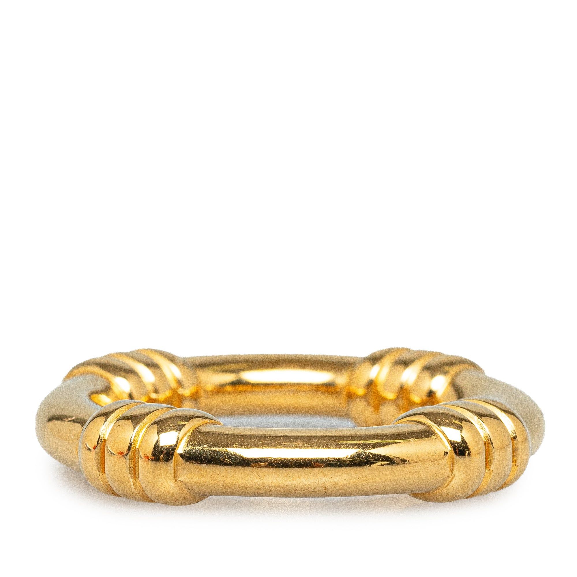 image of Hermes Bouet Scarf Ring Scarf Rings in Gold, Women's