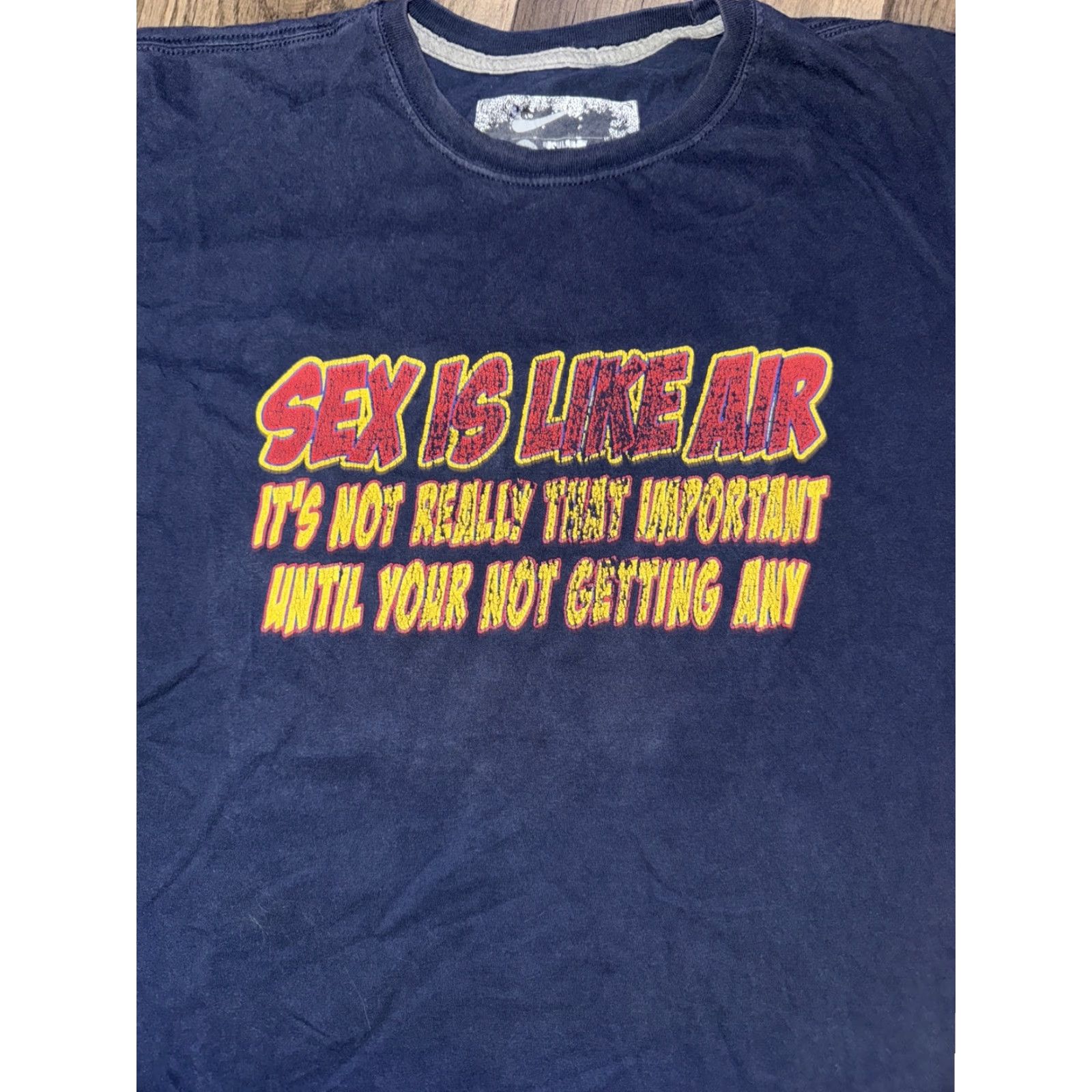 Nike Nike T-Shirt Navy Blue XL Sex Is Like Air Men Size US XL / EU 56 / 4 - 2 Thumbnail