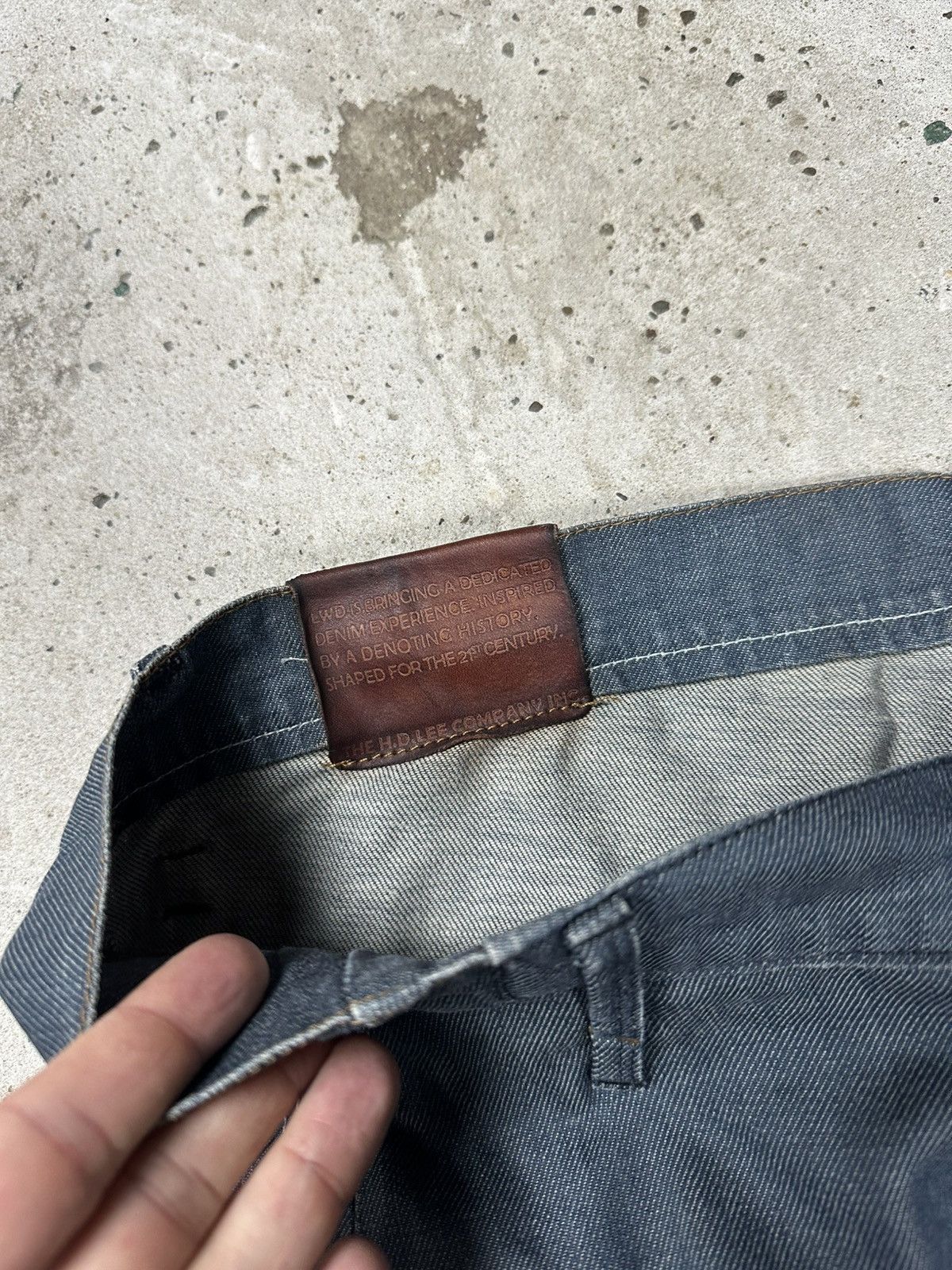 Lee × Vintage Vintage Y2K Lee Works of Denim Navy Denim Pants Jeans Size US 32 / EU 48 - 10 Thumbnail