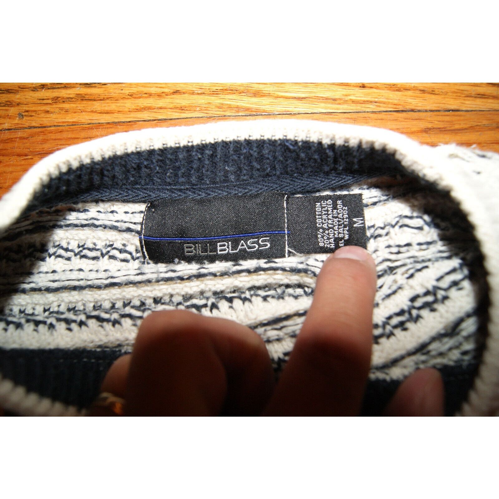 Bill Blass VTG Y2K Bill Blass Textured Stripe Pullover Sweater Mens M Size US M / EU 48-50 / 2 - 2 Thumbnail