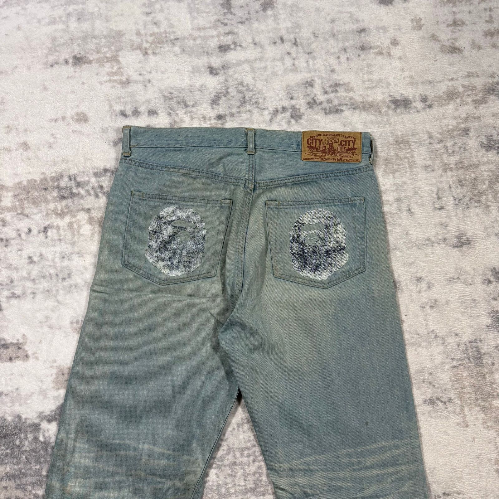 Bape × Nigo Authentic Bape 2000’s Ape Head Baggy Jeans 34 Size US 34 / EU 50 - 2 Thumbnail