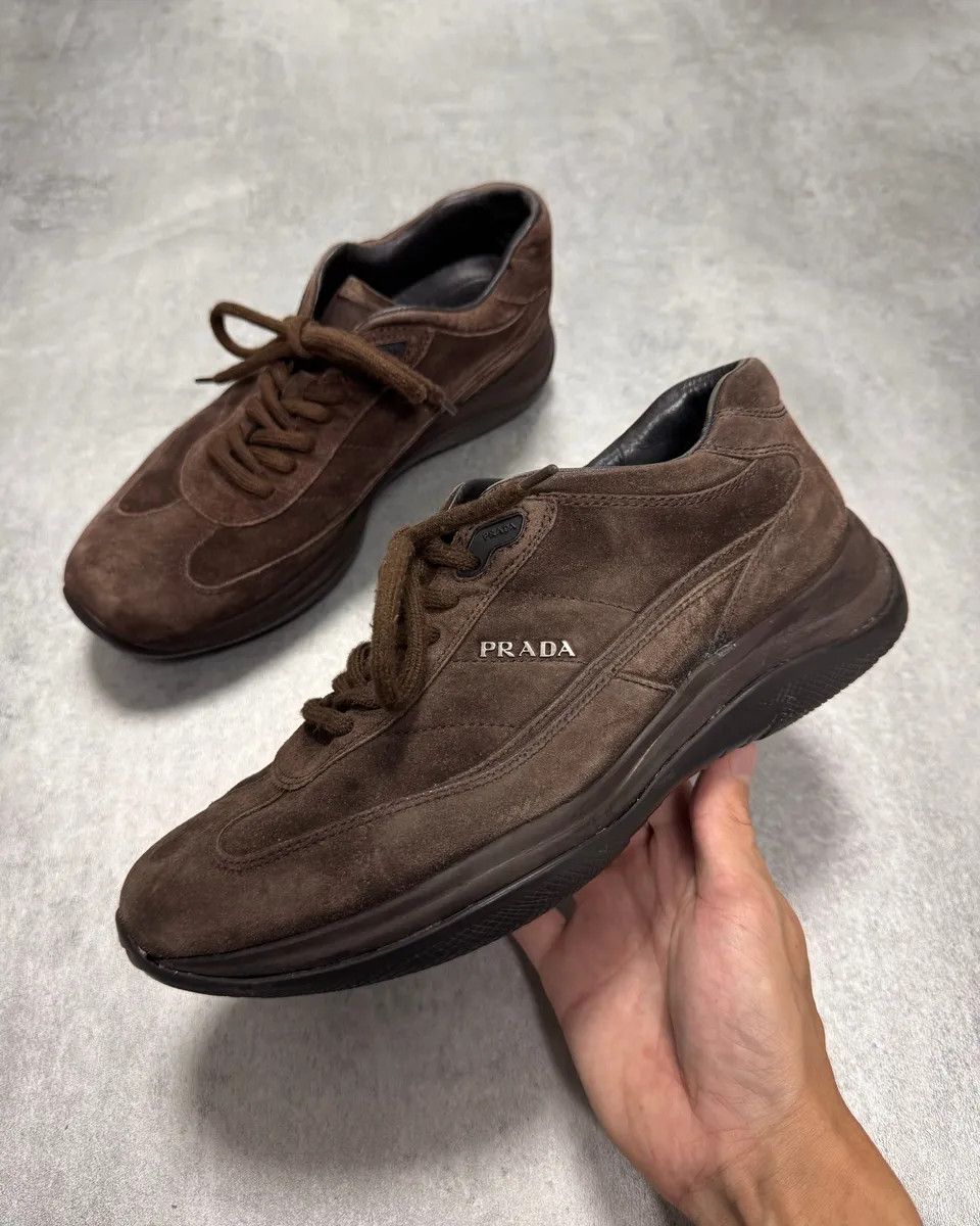 Archival Clothing × Prada × Vintage 2000s Prada Brown Suede Low 