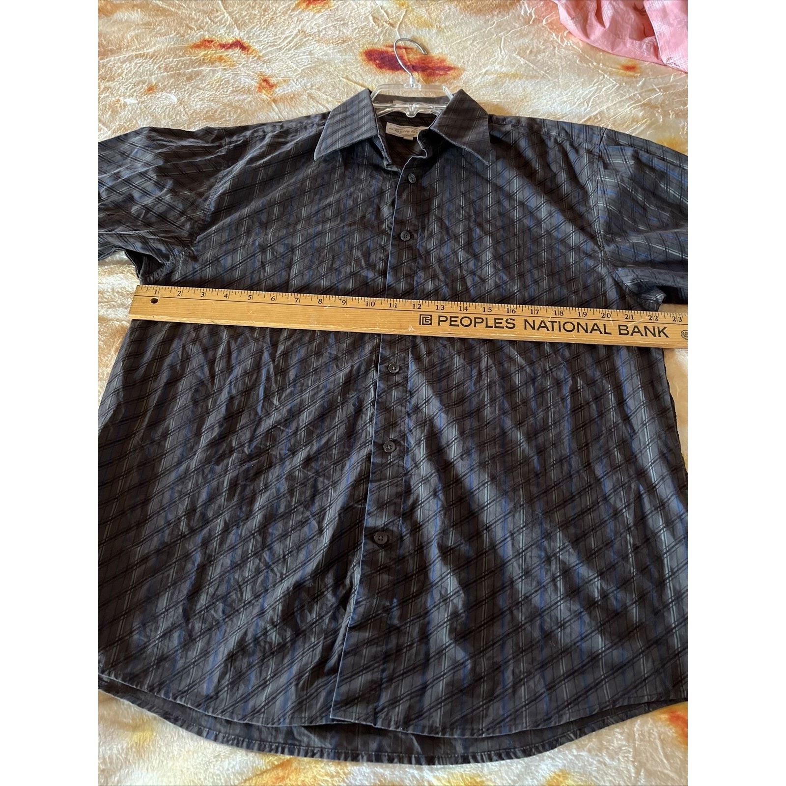Eighty Eight Eighty Eight Men's M Brown Striped LS Cotton Polyester Shirt Size US M / EU 48-50 / 2 - 11 Thumbnail