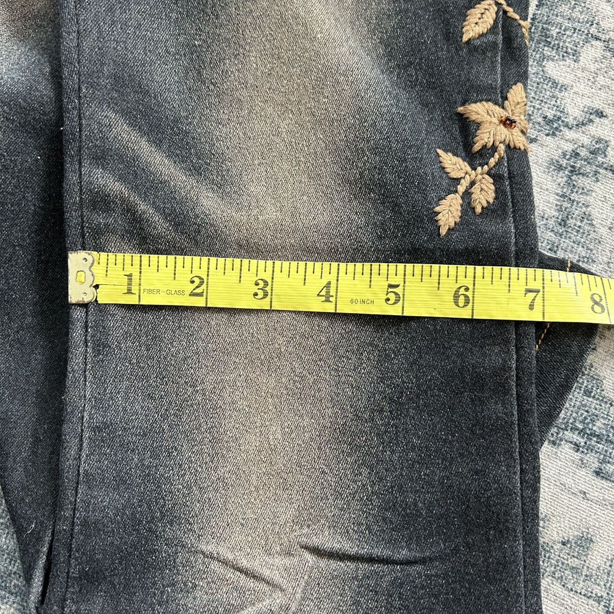 If Six Was Nine Y2k Flared Cox Embroidery Flower Pants Size US 28 / EU 44 - 16 Thumbnail