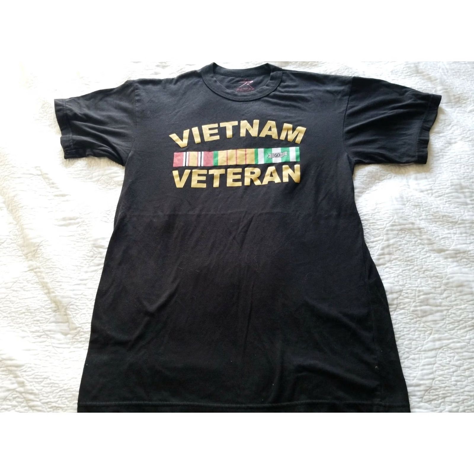 Rothco Vietnam Veteran Rothco T-Shirt L Black Short Sleeve Crew Neck Men Graphic Tee Casual Vietnam Veteran Theme Size US L / EU 52-54 / 3 - 3 Thumbnail