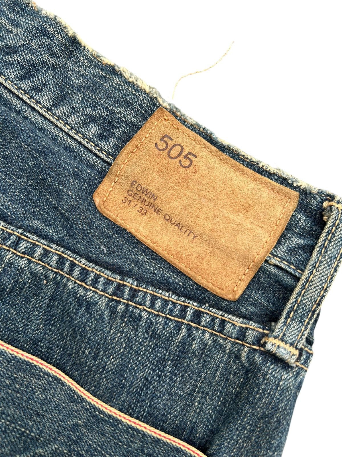 Kapital Thrashed Vintage Edwin 505 Selvedge Rusty Denim Jeans Size US 32 / EU 48 - 13 Thumbnail