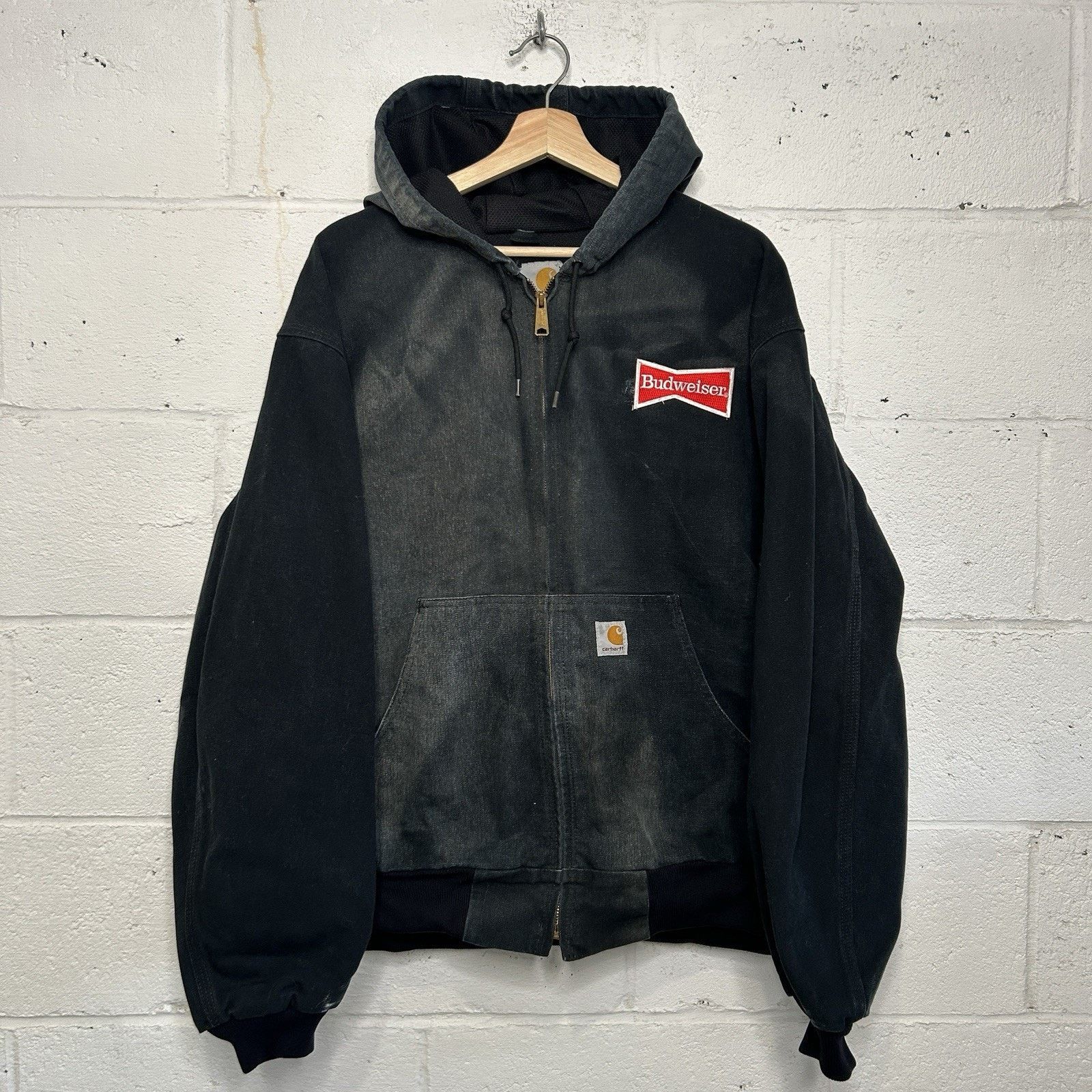 Carhartt Carhartt Thermal Hooded Active Jacket “Black” Budweiser J131 Size US XL / EU 56 / 4 - 1 Thumbnail