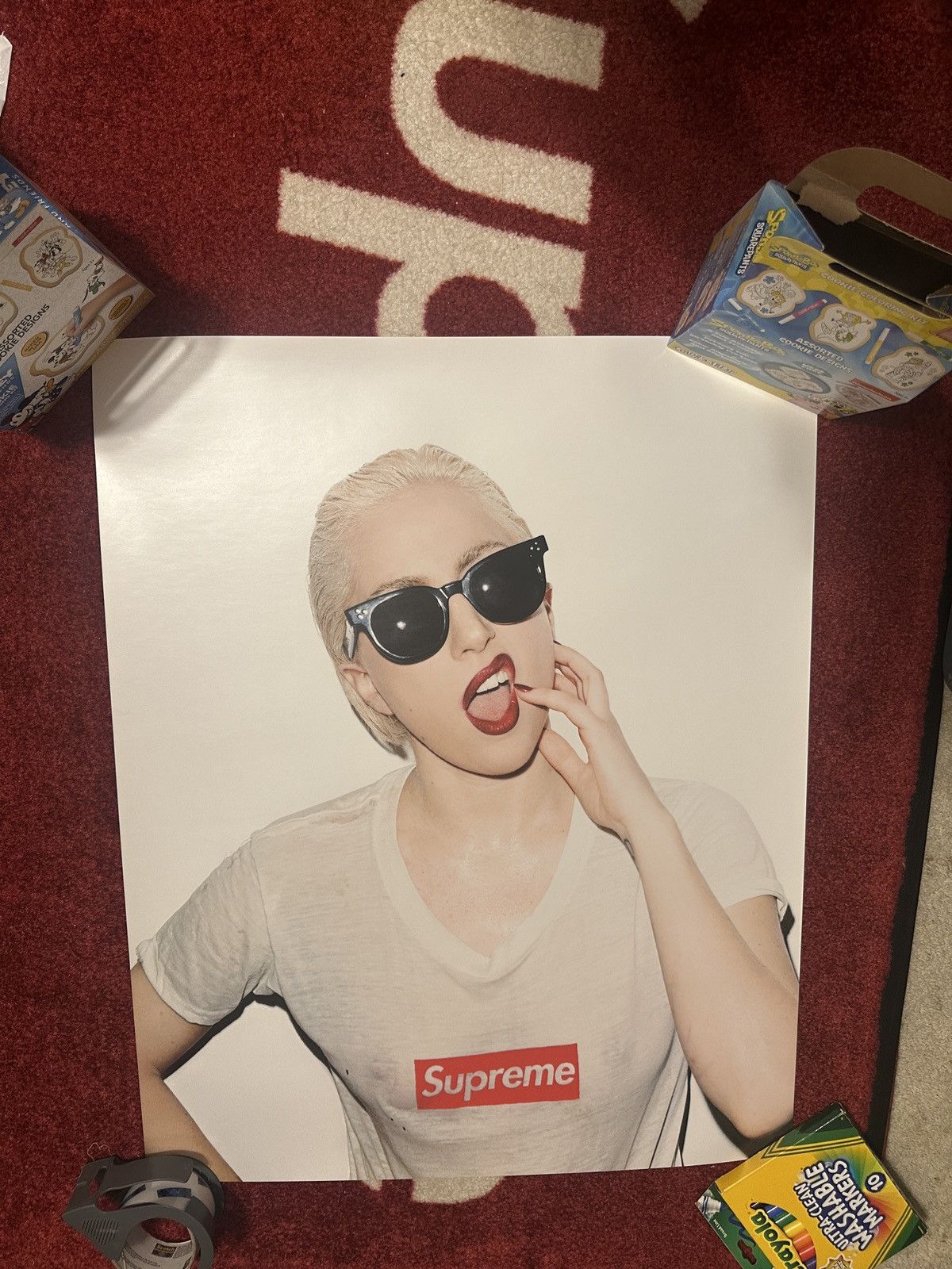 Richardson × Streetwear × Supreme Supreme Lady Gaga Poster 2011 Box Logo  RARE AUTHENTIC | Grailed