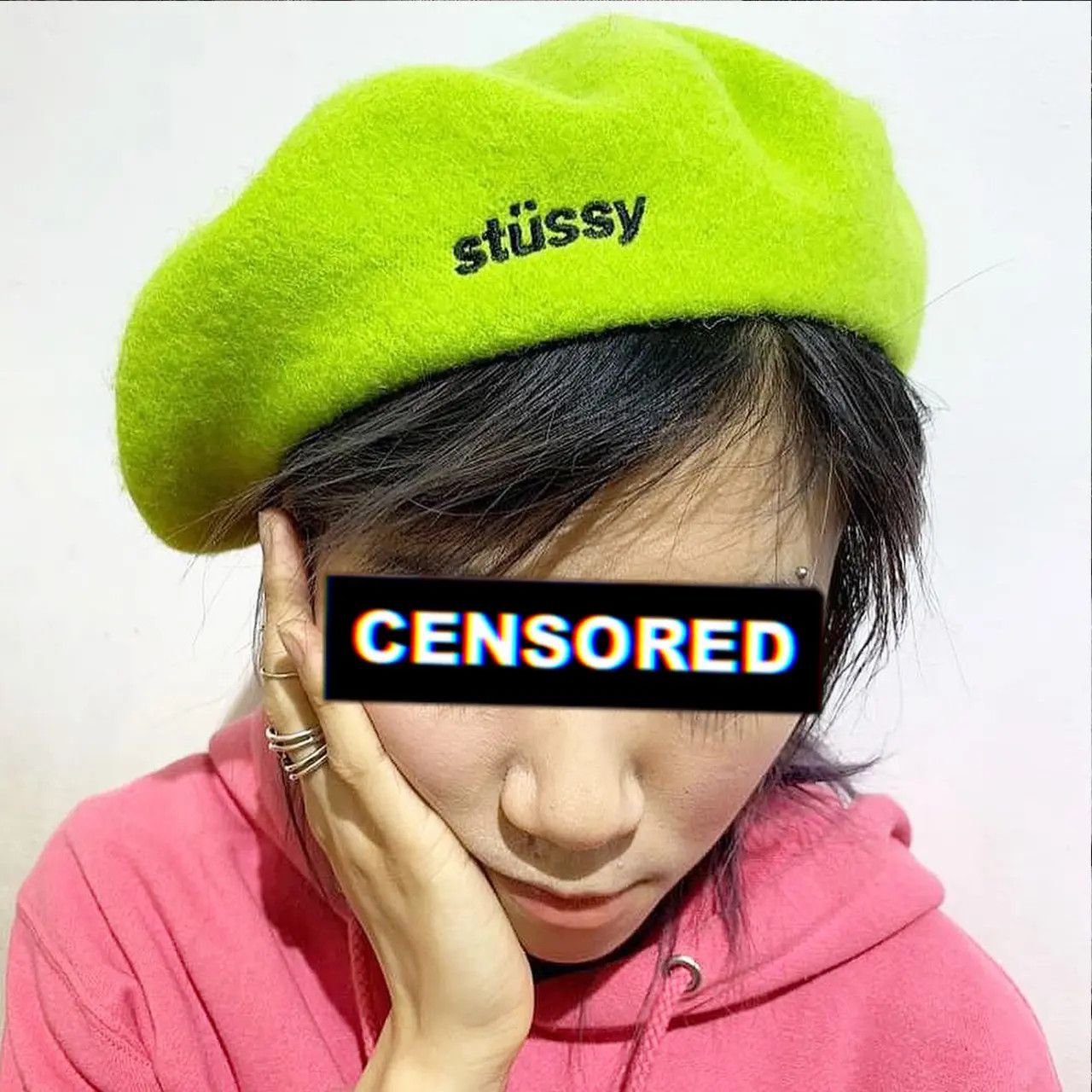 Vintage STUSSY BERET HAT ARREN FELT LIME - M/L Size ONE SIZE - 1 Thumbnail