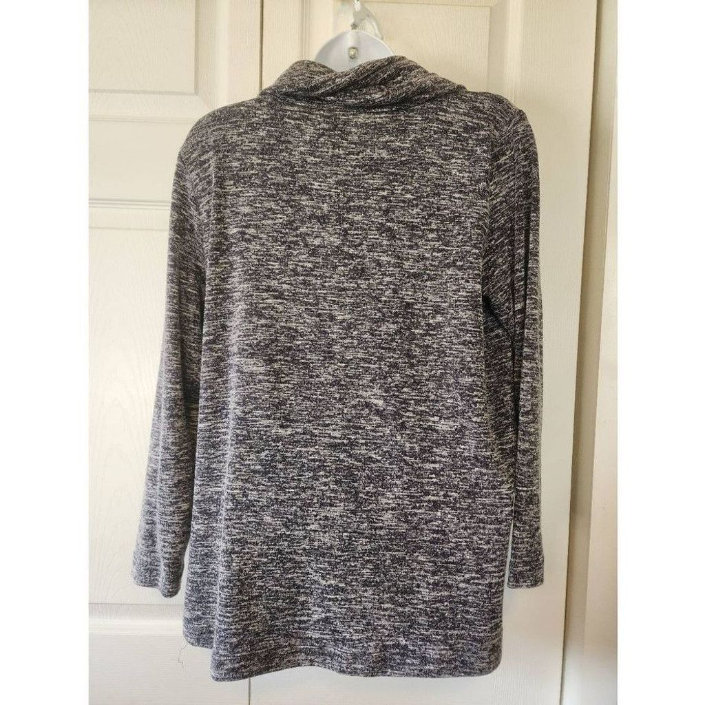 Other Eddie Bauer Fuzzy Gray Sweater Size L / US 10 / IT 46 - 3 Thumbnail