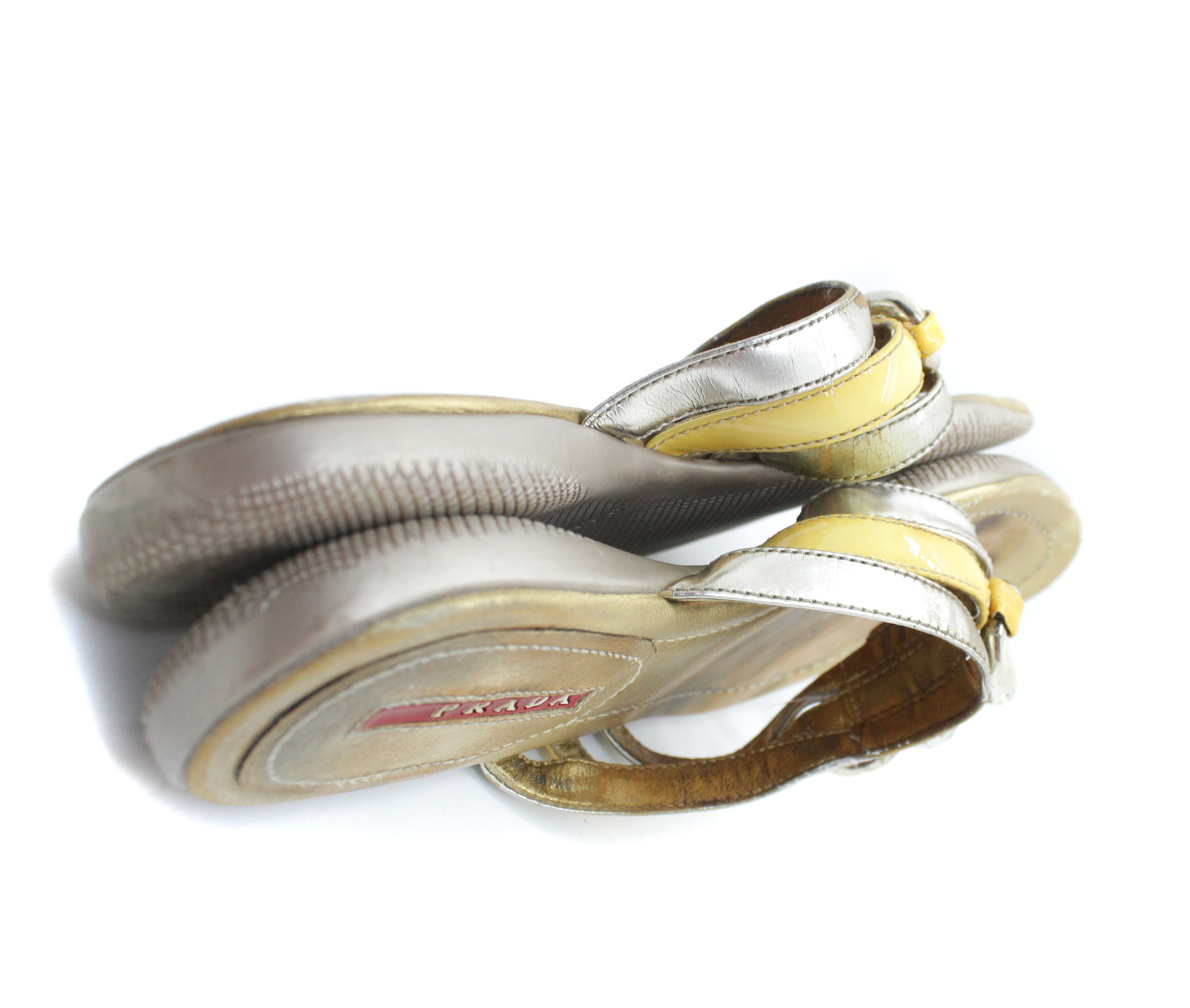 Prada 00S Chain Leather Slides Vintage Size US 4 / IT 34 - 5 Thumbnail
