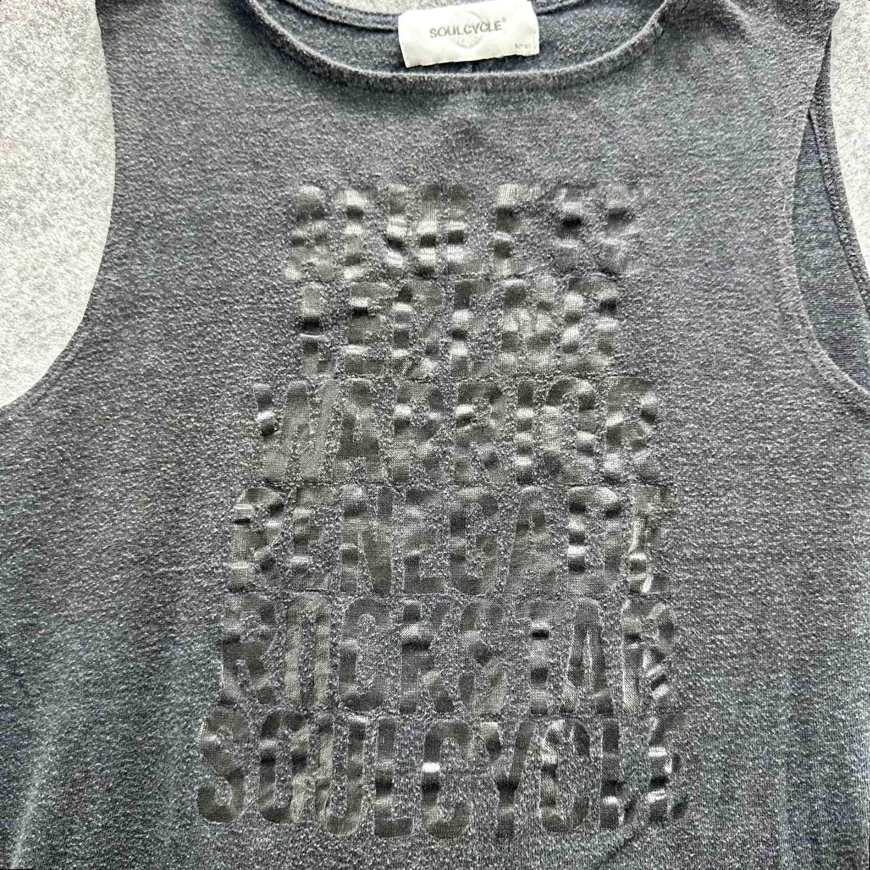 Vintage SoulCycle Tank Top Womens S Gray Twist Open Back Burnout Graphic Workout Size S / US 4 / IT 40 - 3 Thumbnail