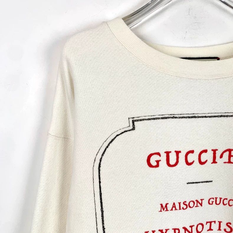Gucci GucciBeige logo pattern printed cotton round-neck long-slee Size US XS / EU 42 / 0 - 3 Thumbnail