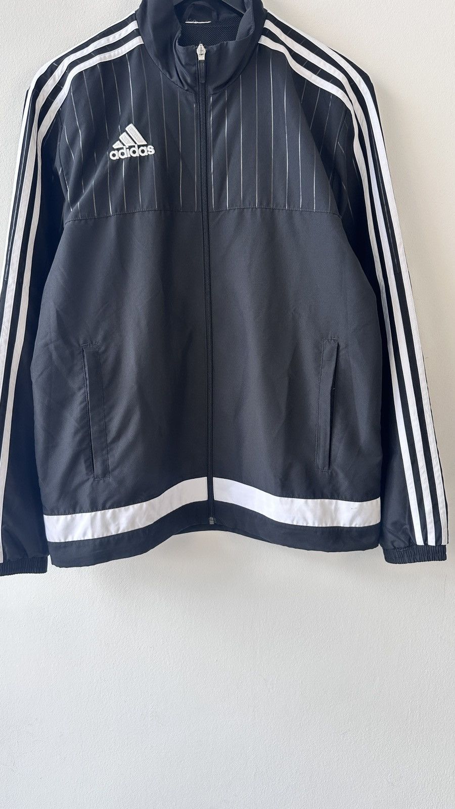 Adidas Vintage Adidas Tracksuit Top Jacket Black Terrace Casuals M Size US M / EU 48-50 / 2 - 6 Thumbnail