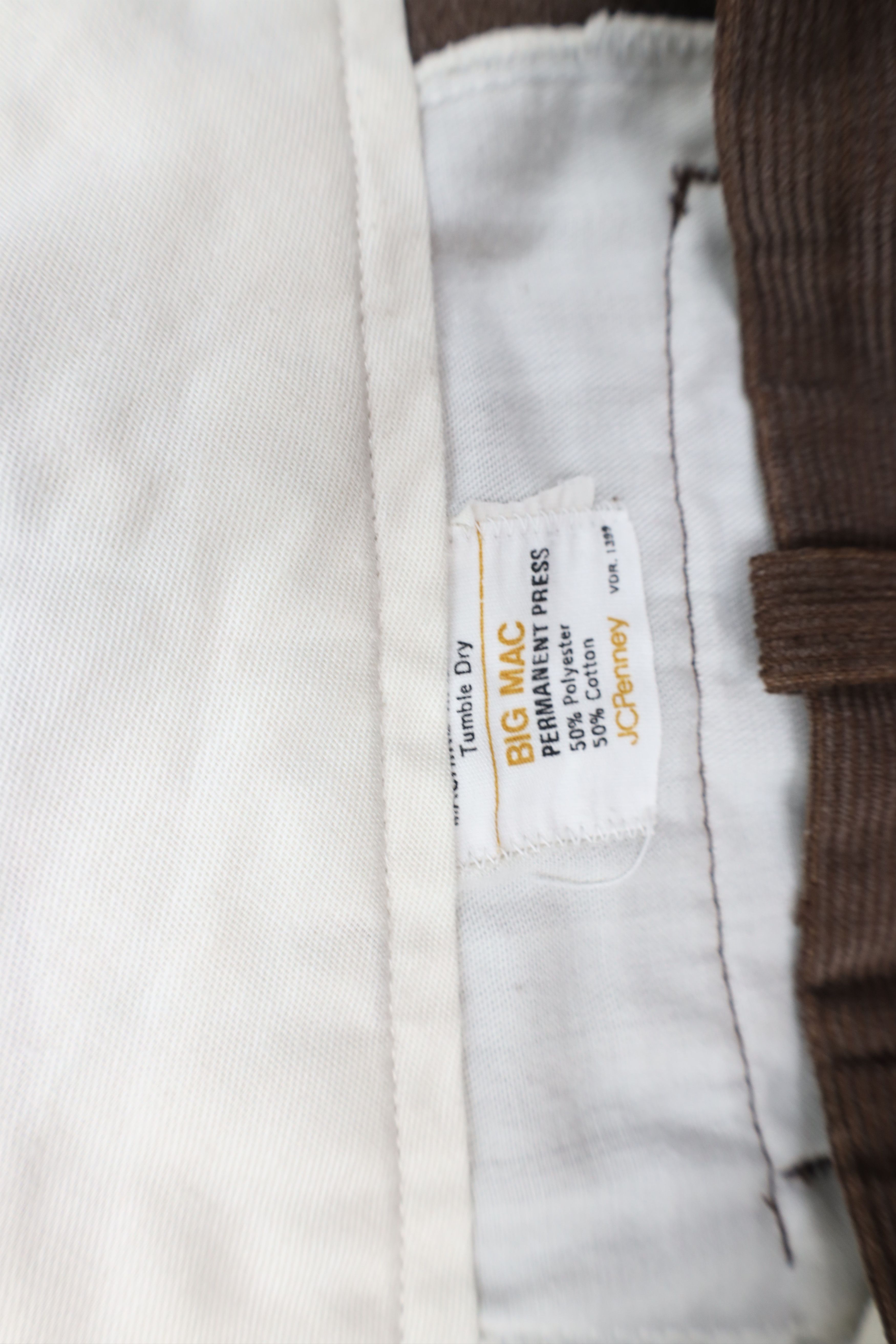 Big Mac Vintage 70s Big Mac Corduroy Wide Leg Chino Pants Brown USA Size US 32 / EU 48 - 7 Thumbnail
