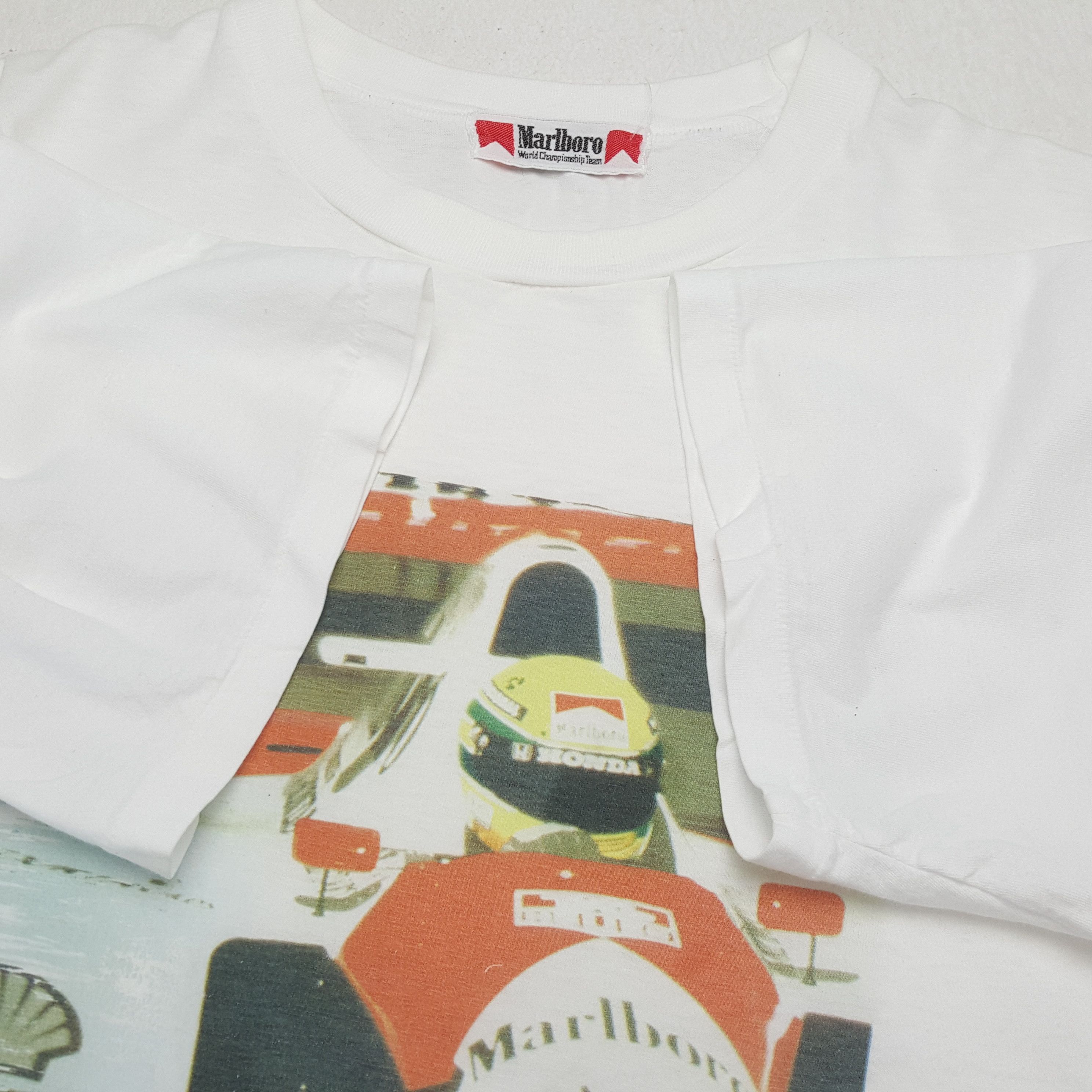 Marlboro × Vintage MARLBORO AYRTON SENNA F1 Racing Formula One Vintage Tshirt Size US M / EU 48-50 / 2 - 6 Thumbnail