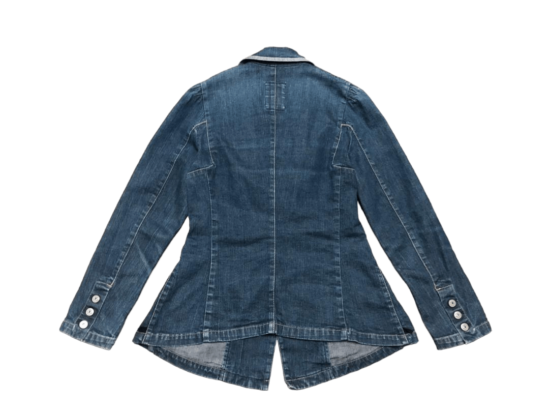 Japanese Brand Marithe Francois Girbaud Denim Double Breasted Coat Jacket Size S / US 4 / IT 40 - 2 Thumbnail