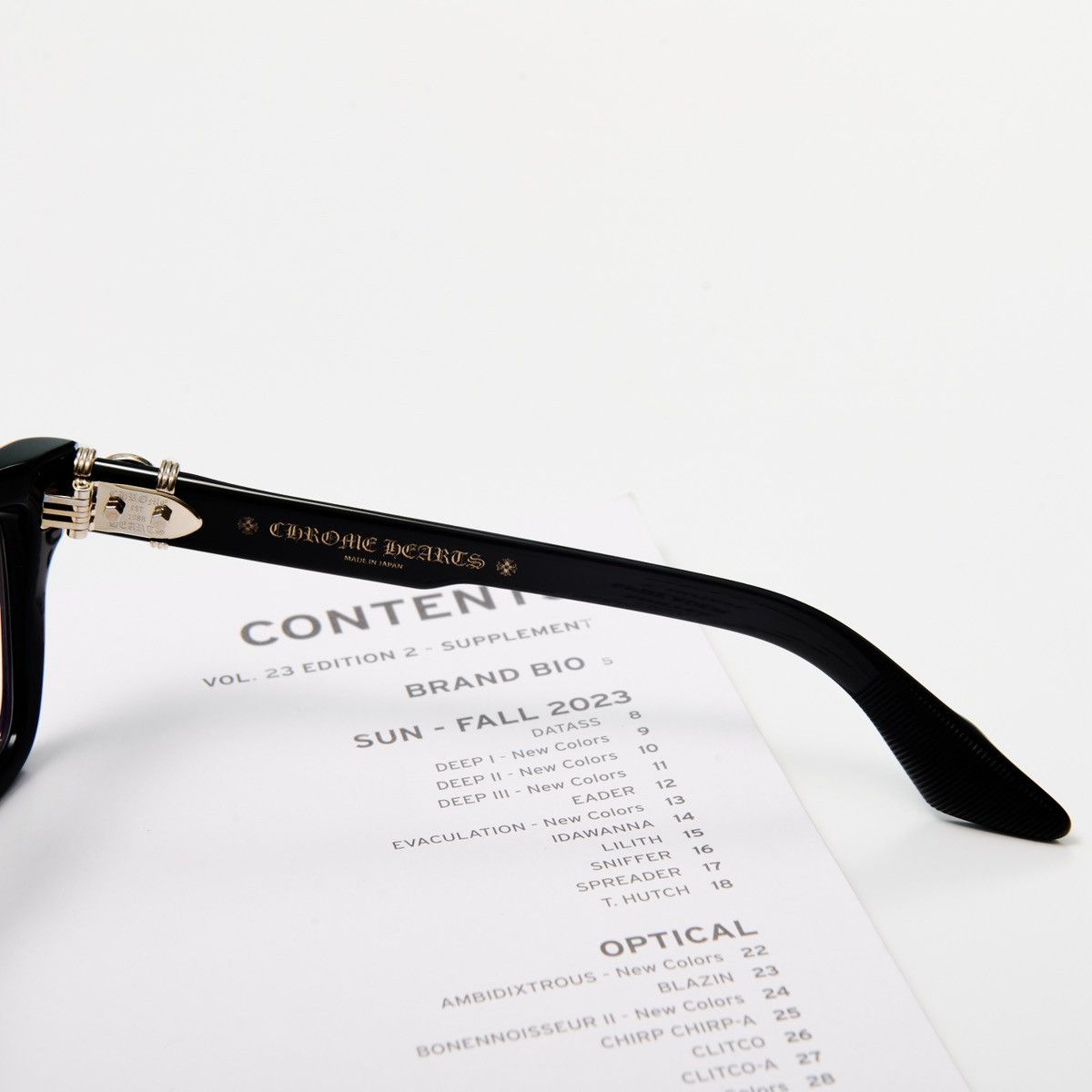 Chrome Hearts CHROME HEARTS HALLLAMANASS BLACK/ 18KGP GLASSES Size ONE SIZE - 4 Thumbnail