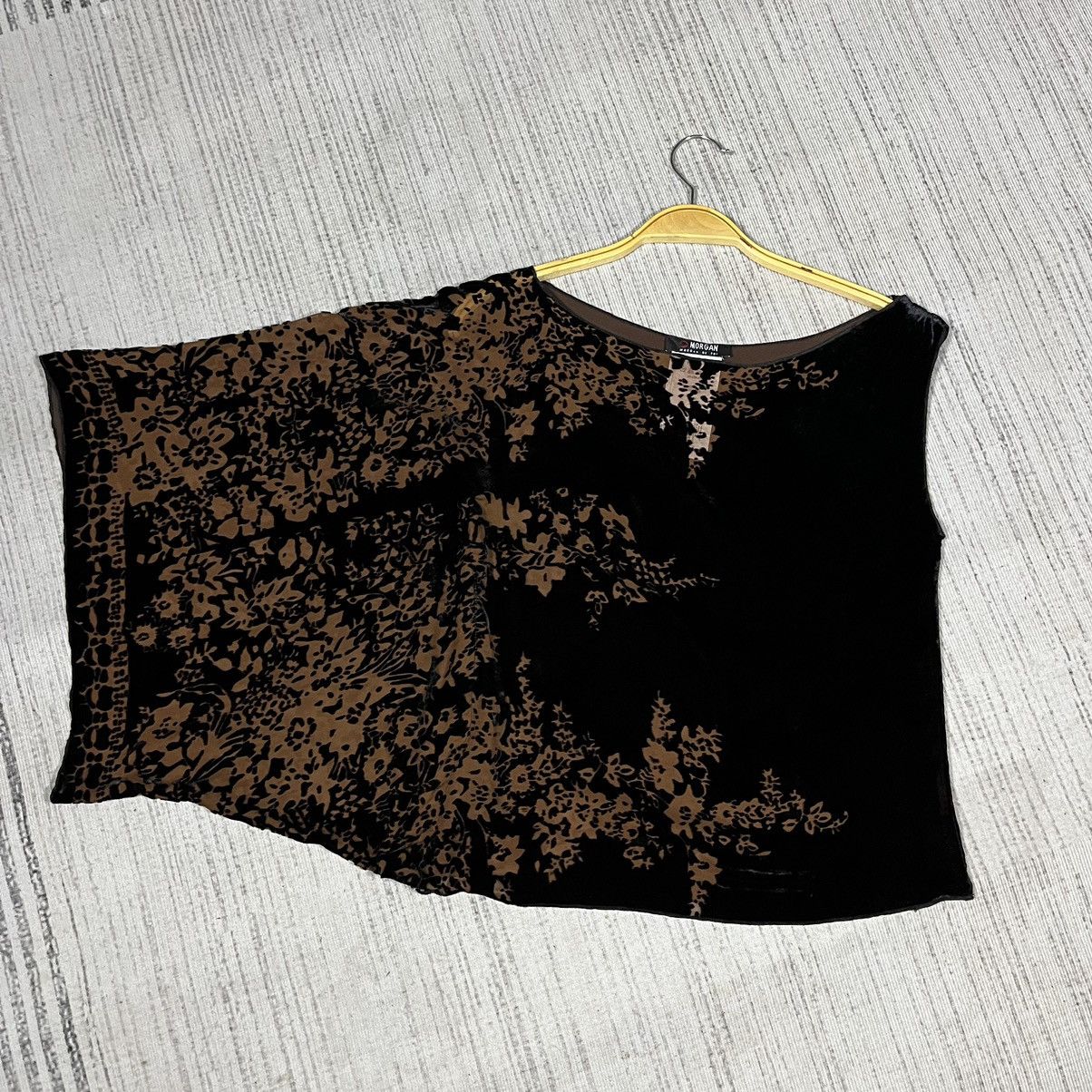 Japanese Brand × Le Grande Bleu (L.G.B.) × Morgan Homme Vintage Morgan De Toi Velvet Tank top Size S / US 4 / IT 40 - 4 Thumbnail