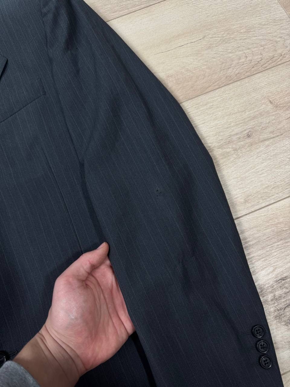 Fendi Vtg Fendi Uomo Pinstripe Suit Jacket Blazer Gray Wool Size 44L - 8 Thumbnail