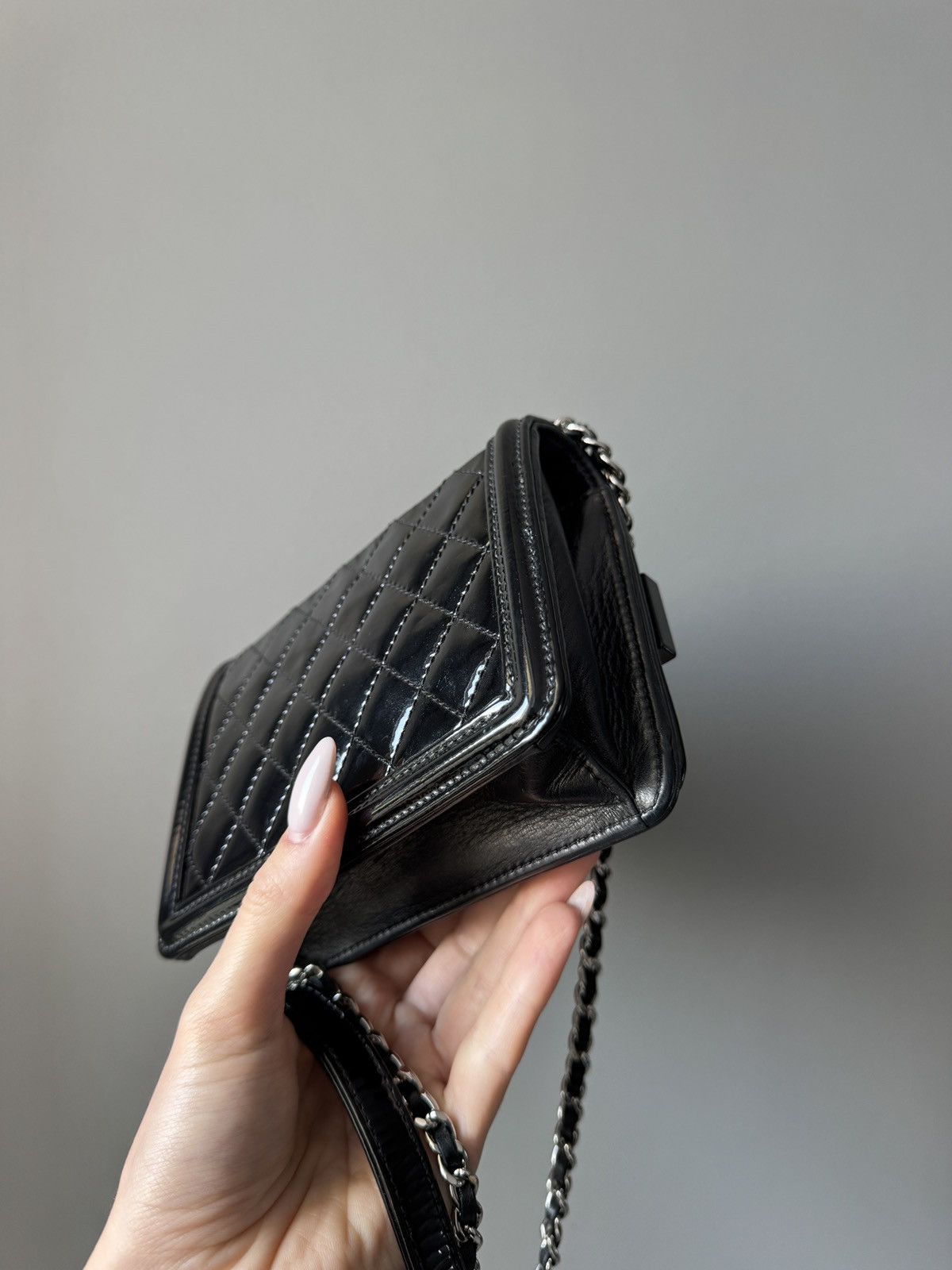 Chanel Chanel 2014 Plexiglass Patent Striped Boy Brick Flap Bag Size ONE SIZE - 8 Thumbnail